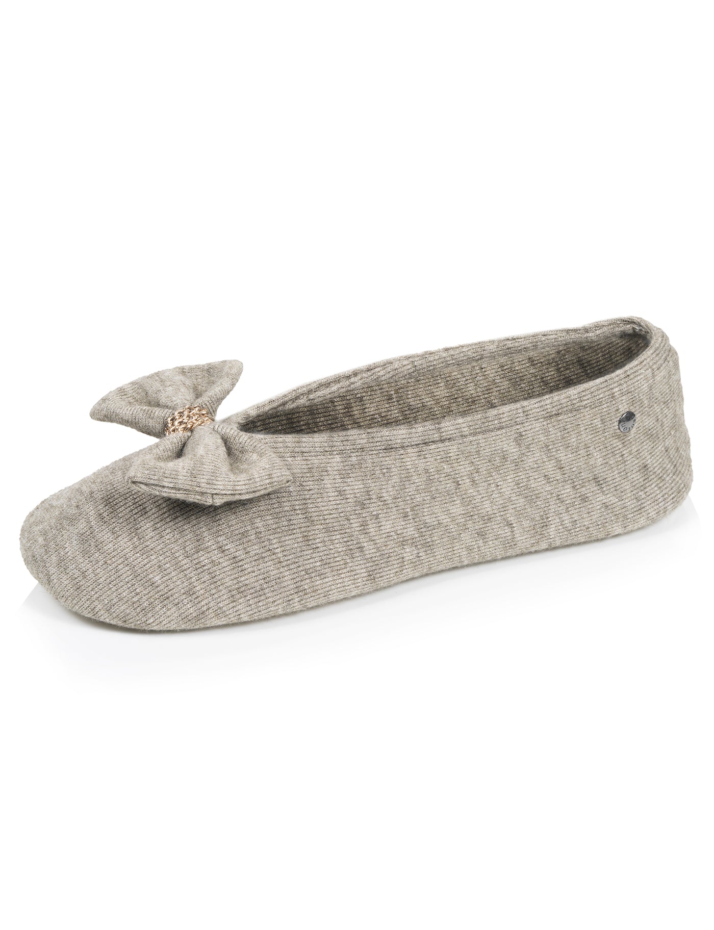 isotoner-chaussons-ballerines-femme-grand-n-ud-kaki image 6
