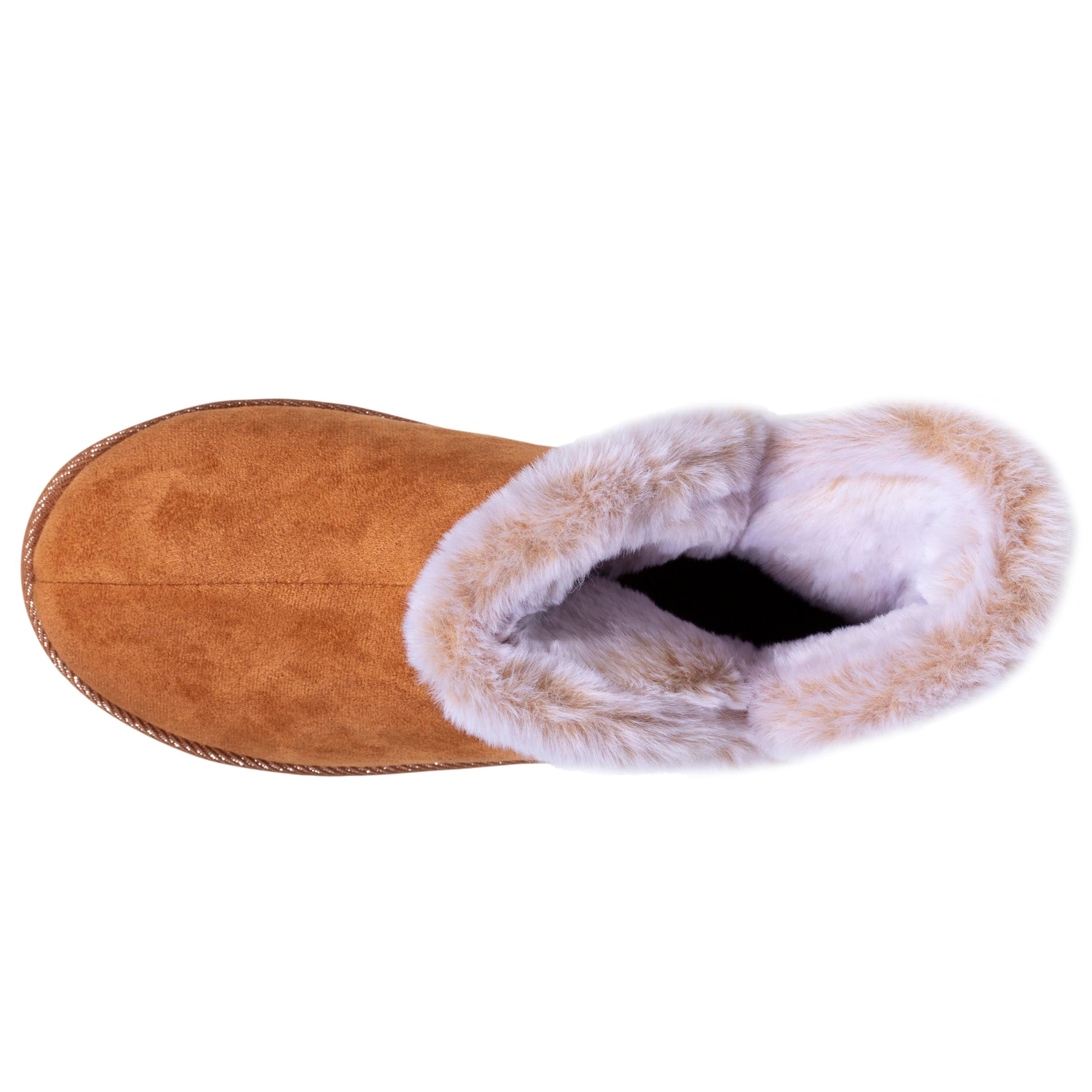 isotoner-chaussons-bottillons-femme-su-dine-camel-fourrure image 2