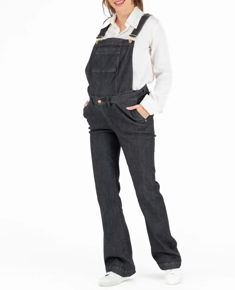 cache-c-ur-salopette-2-en-1-jean-sabrina-noir-flare-tencel image 1