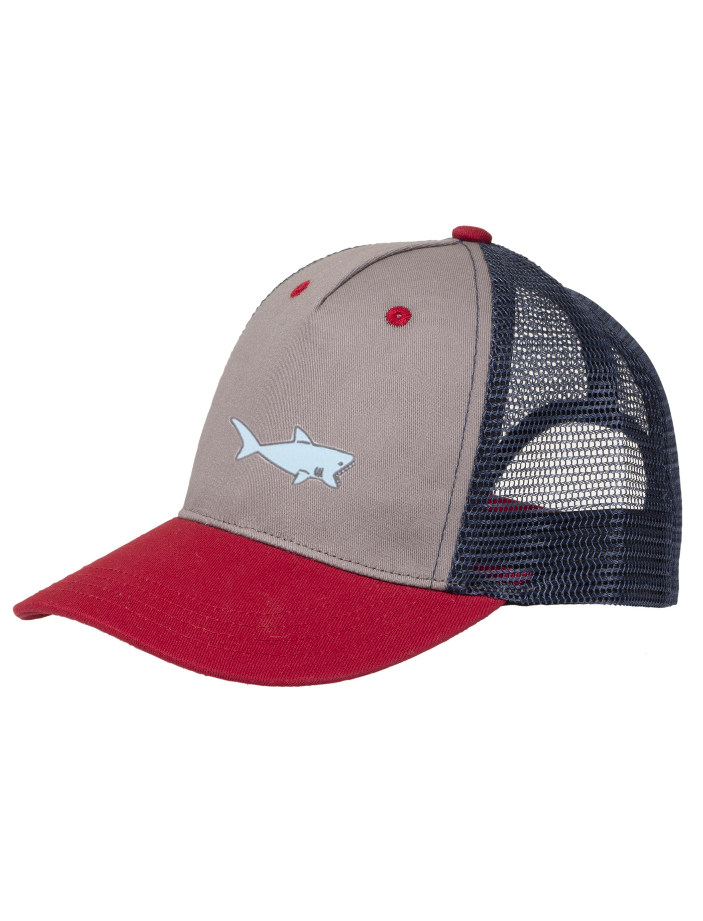isotoner-casquette-enfant-4-8-ans-patch-marine-rouge-requin image 6