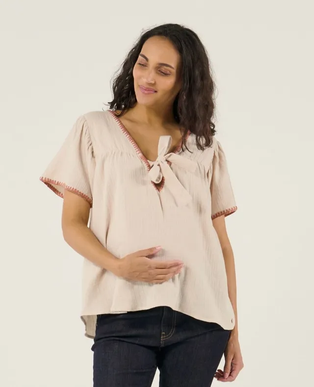 cache-c-ur-blouse-d-allaitement-soraya-beige image 1