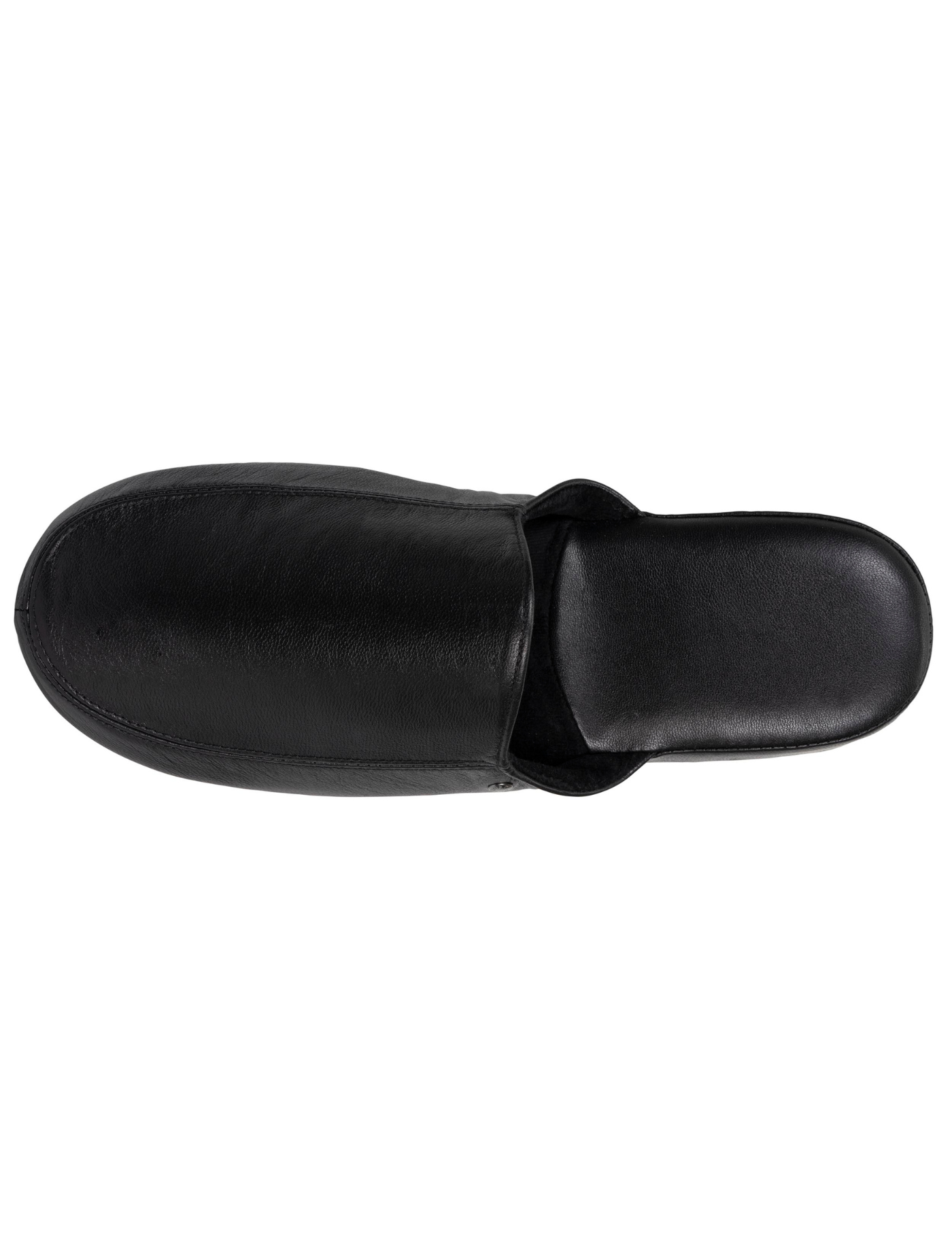 isotoner-chausson-mules-cuir-homme-noir image 6