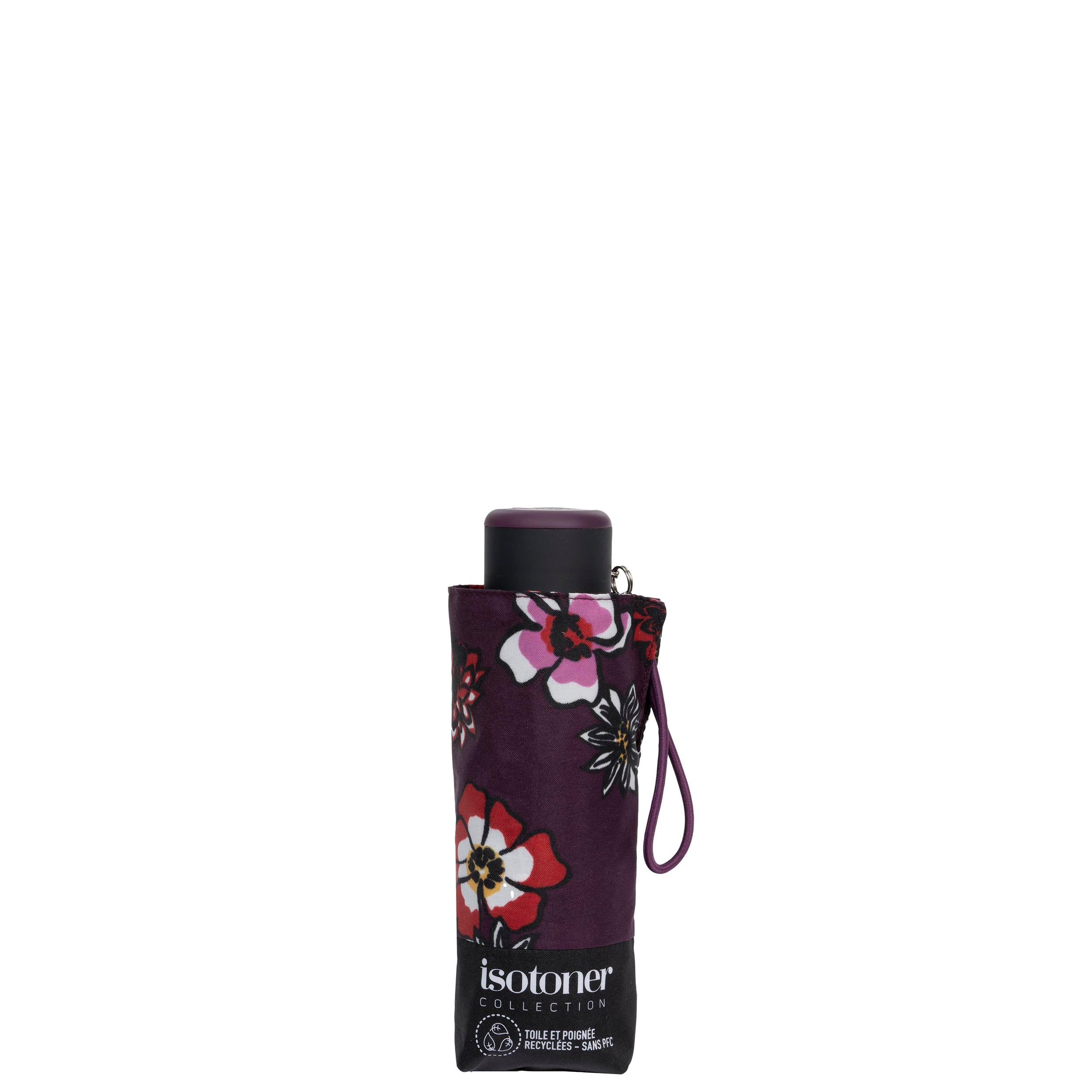 isotoner-parapluie-mini-slim-fleurs-pens-es-violet image 4