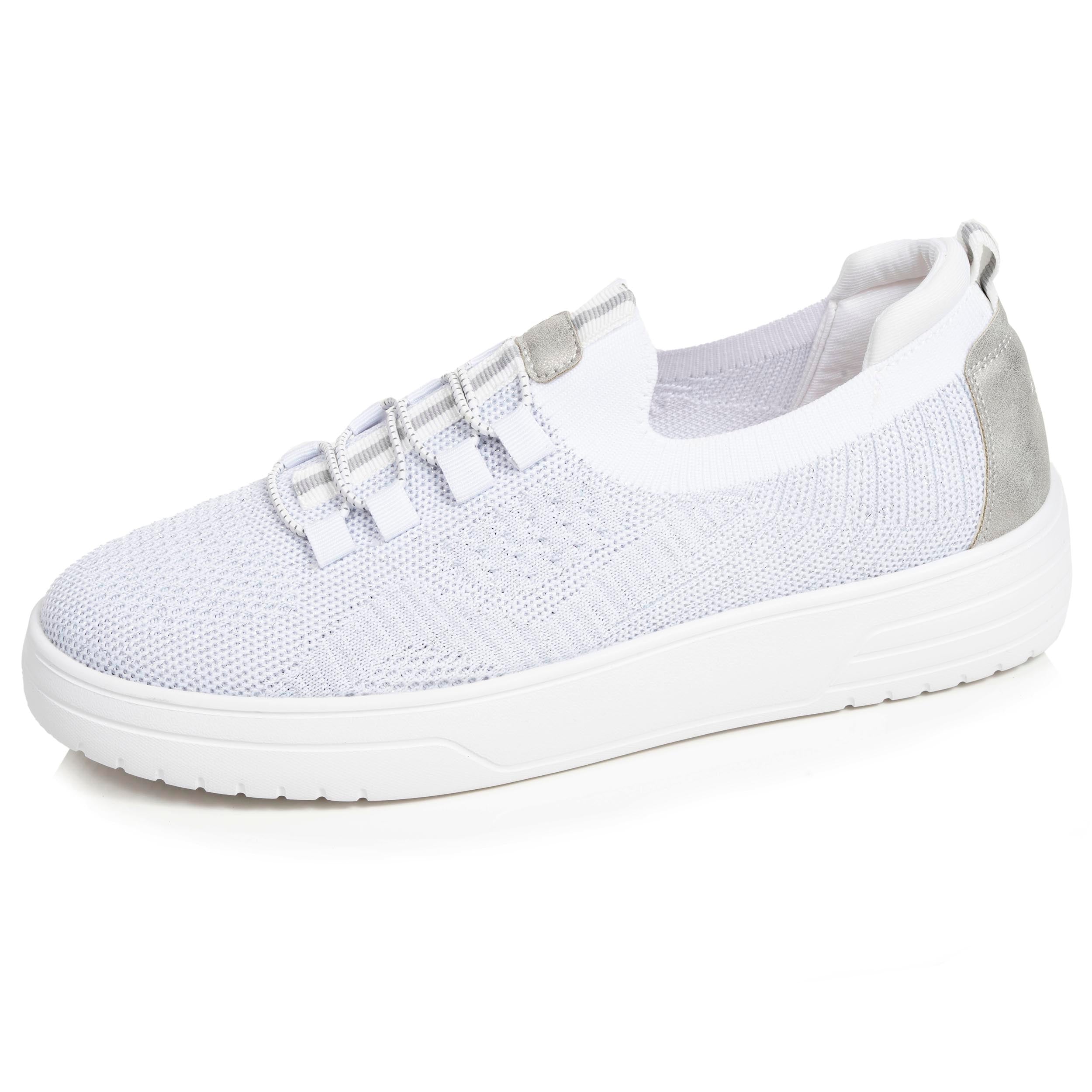 isotoner-baskets-slip-on-plateforme-femme-blanc-everywear image 1