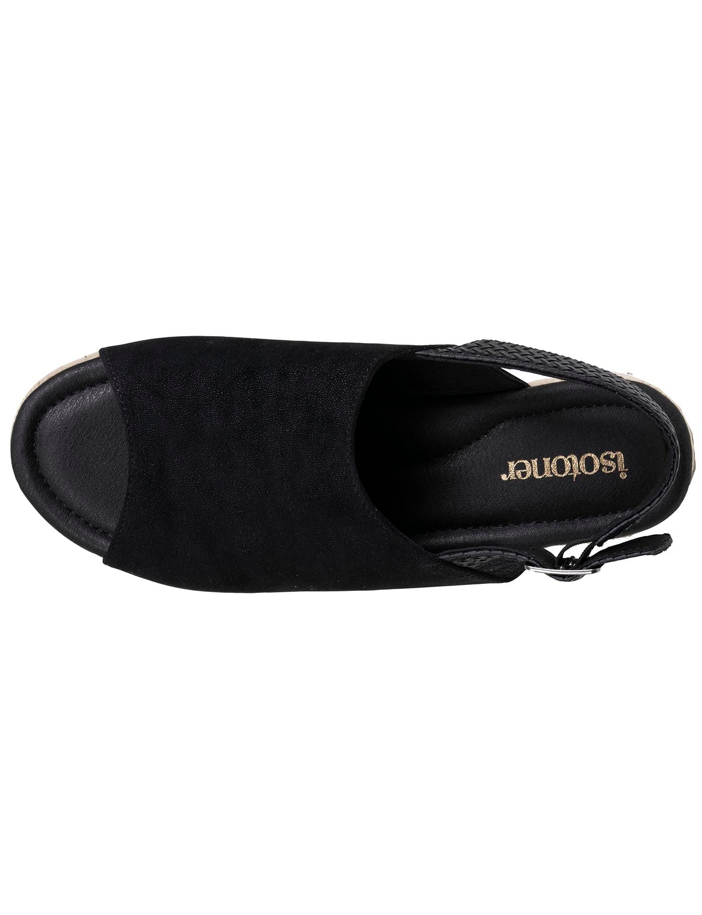 isotoner-sandales-femme-plateforme-corde-noir-talon-4-cm image 7