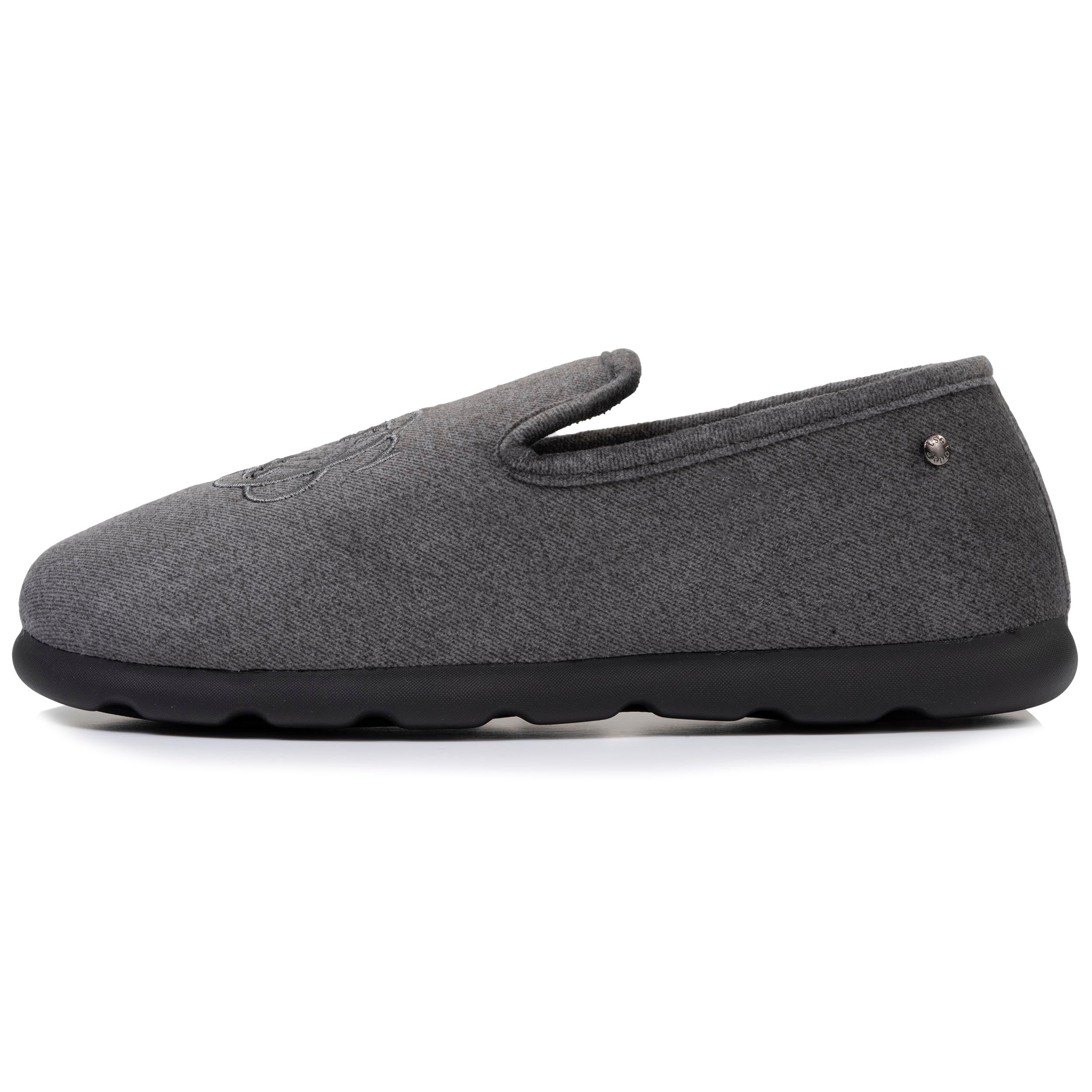 isotoner-chaussons-charentaises-homme-blason-gris image 3