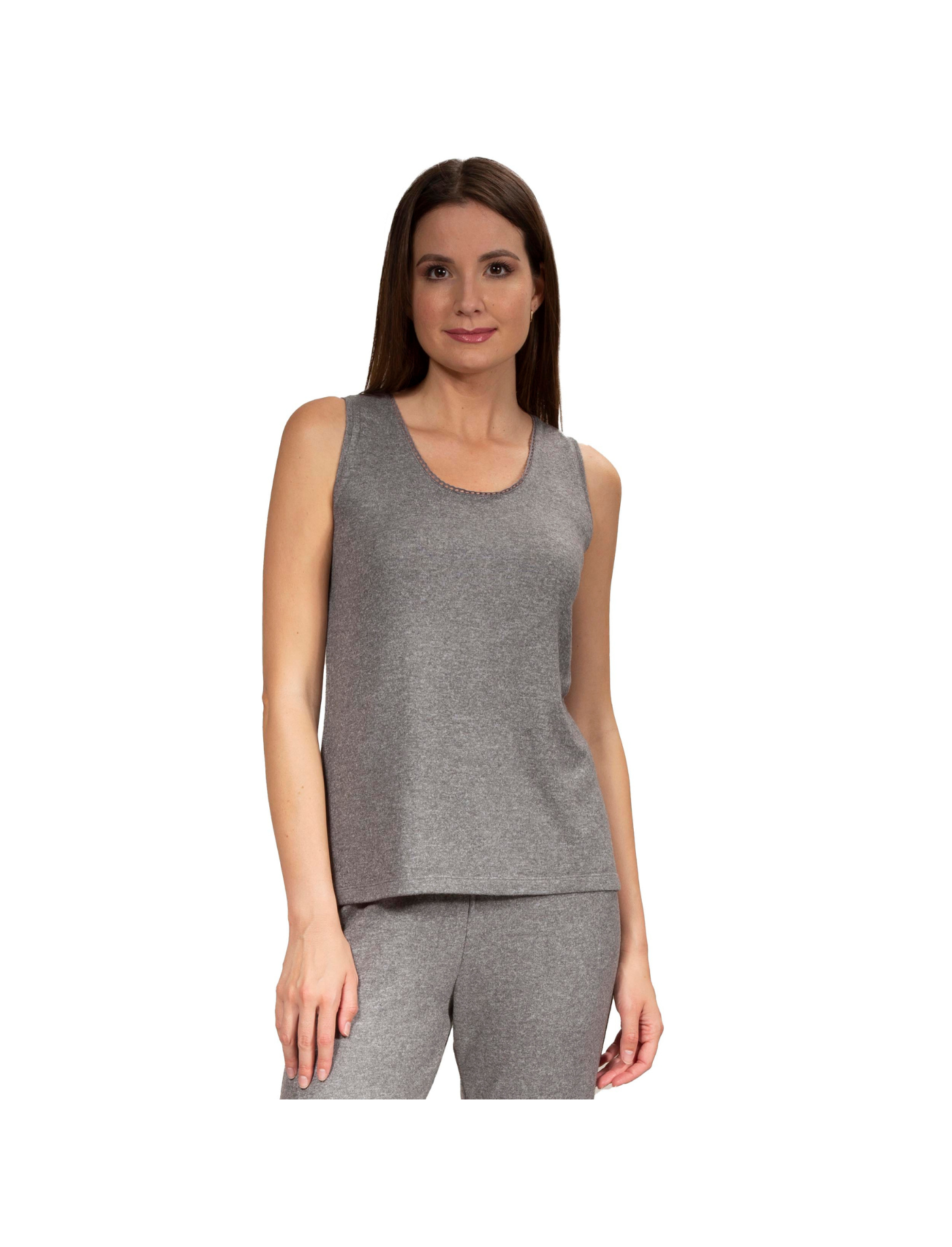 isotoner-d-bardeur-femme-gris-chin-dentelle-homewear-ultra-doux image 6