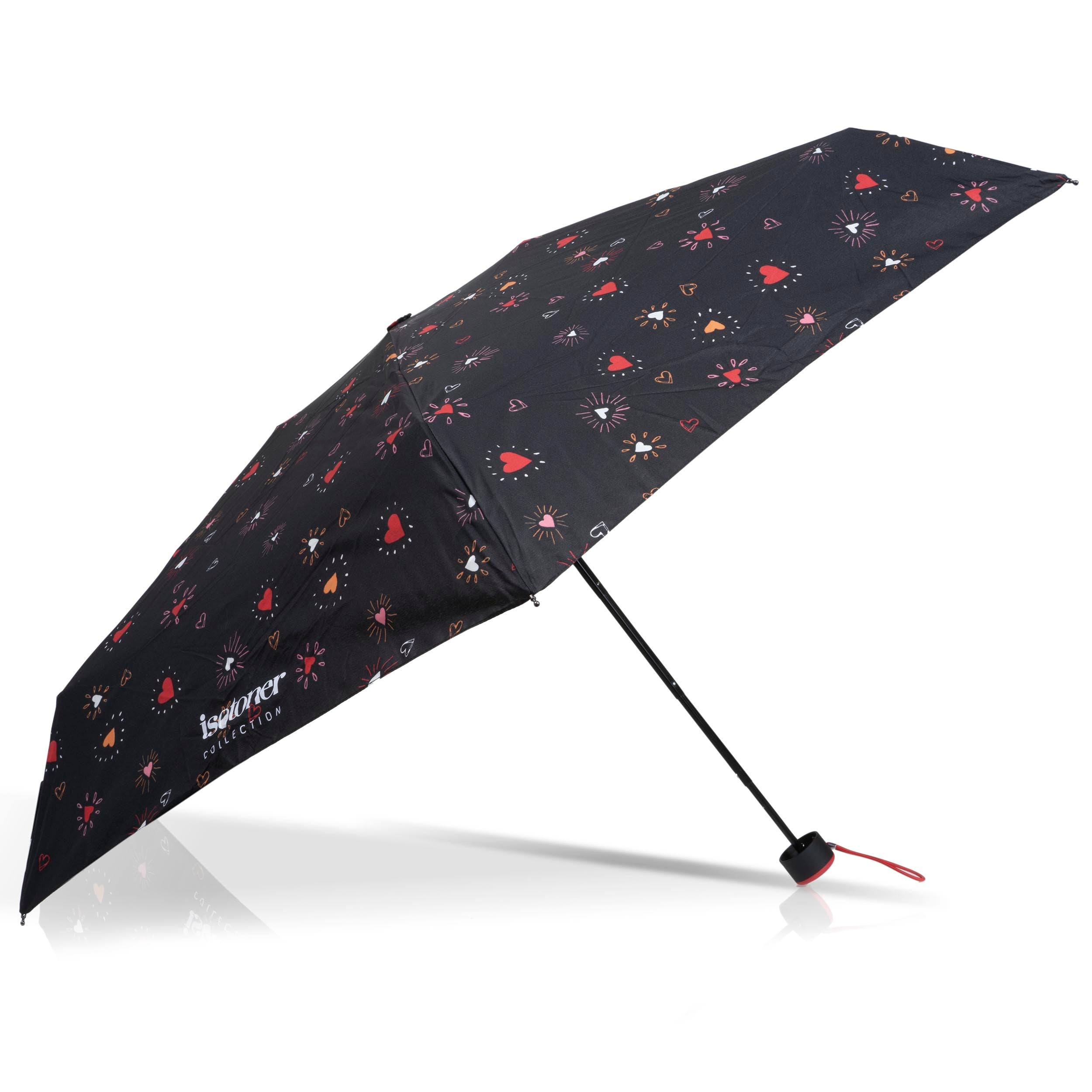 isotoner-parapluie-mini-slim-c-ur-rouge-les-premium image 2