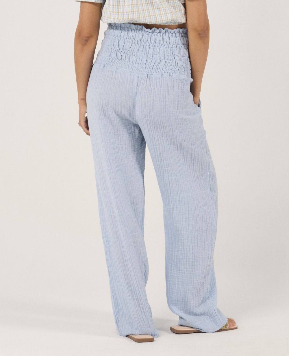 cache-c-ur-pantalon-de-maternit-myriam-bleu-gaze-de-coton image 4