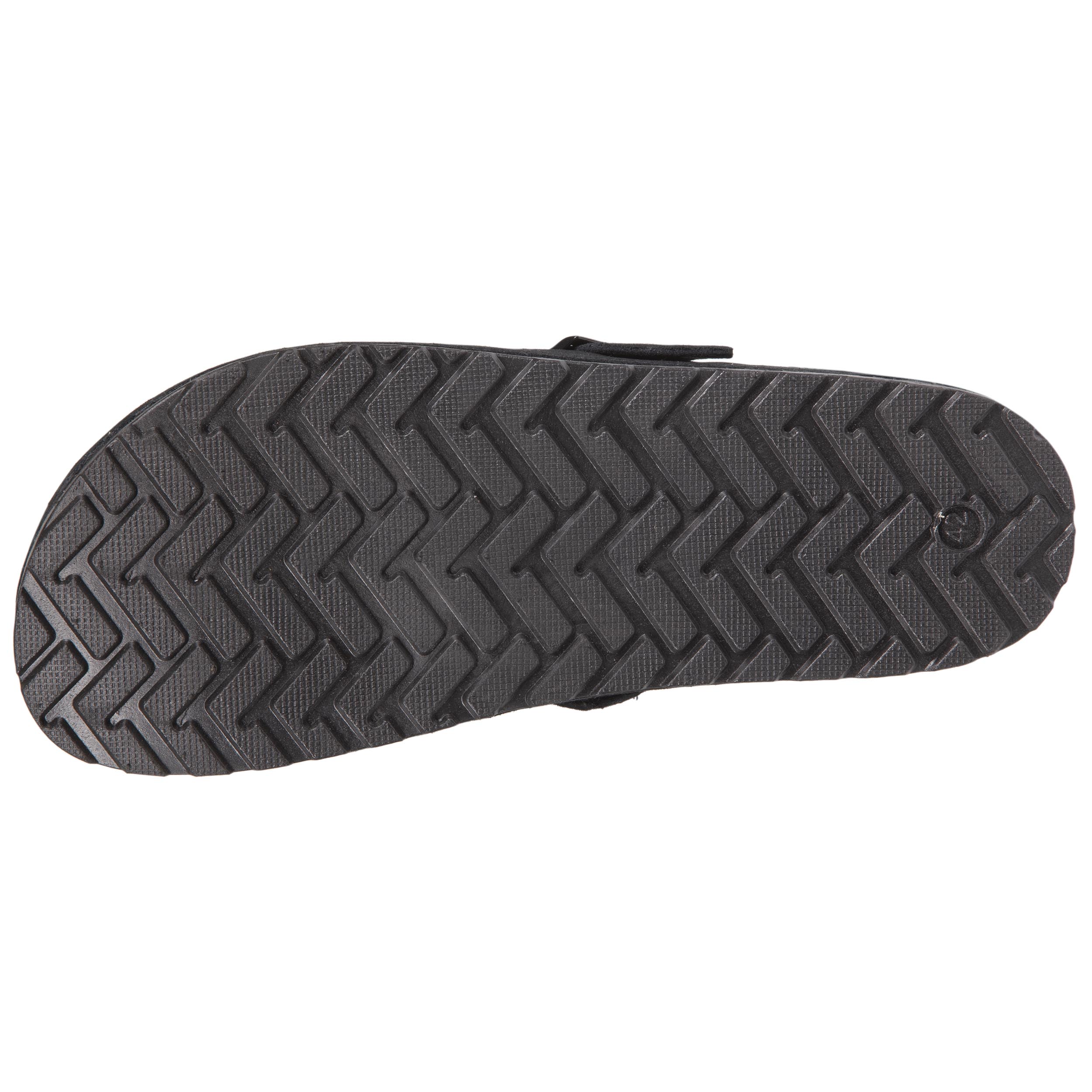 isotoner-mules-sabots-homme-cuir-noir-effet-li-ge image 4