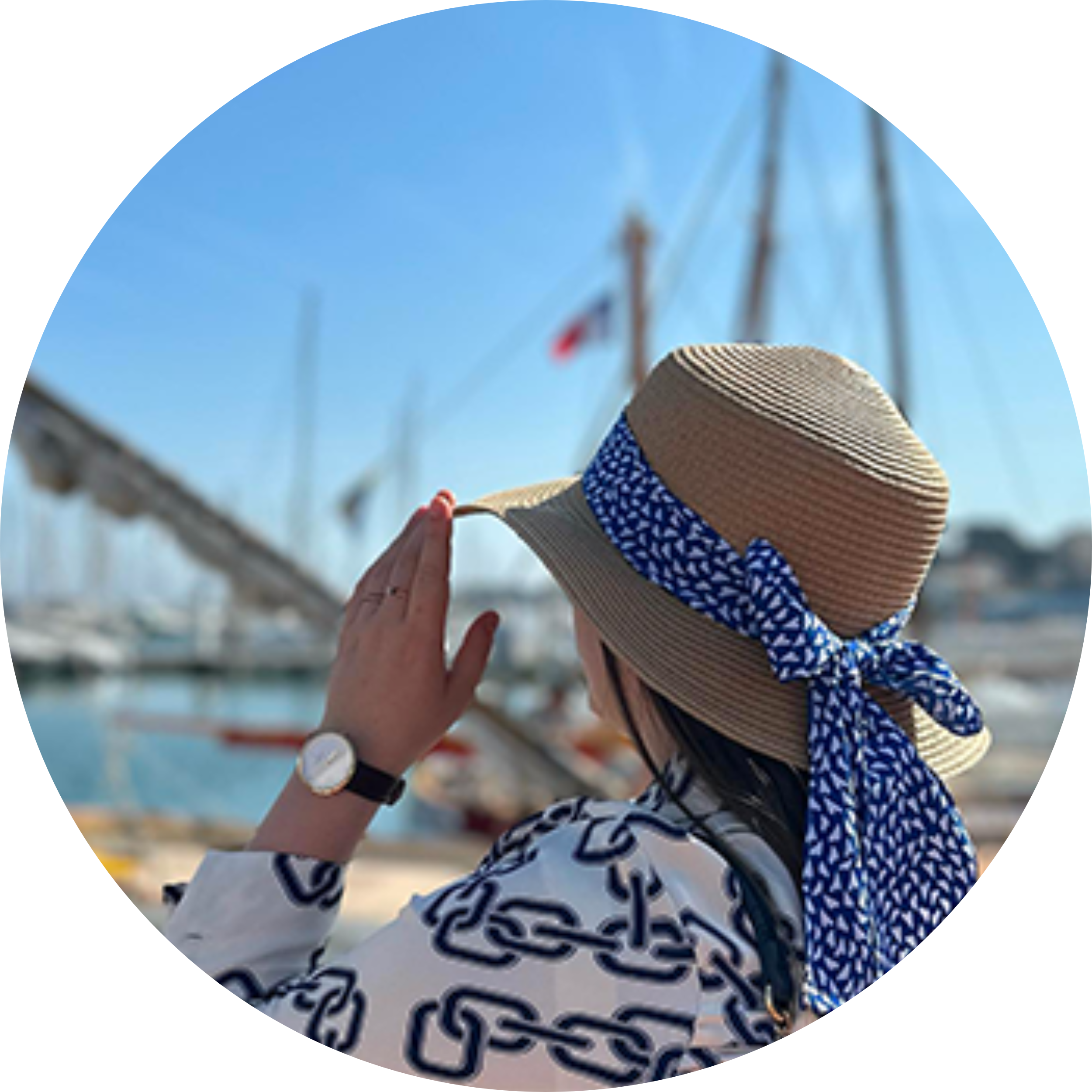 isotoner-chapeau-femme-canotier-foulard-c-urs-55-59-cm image 3