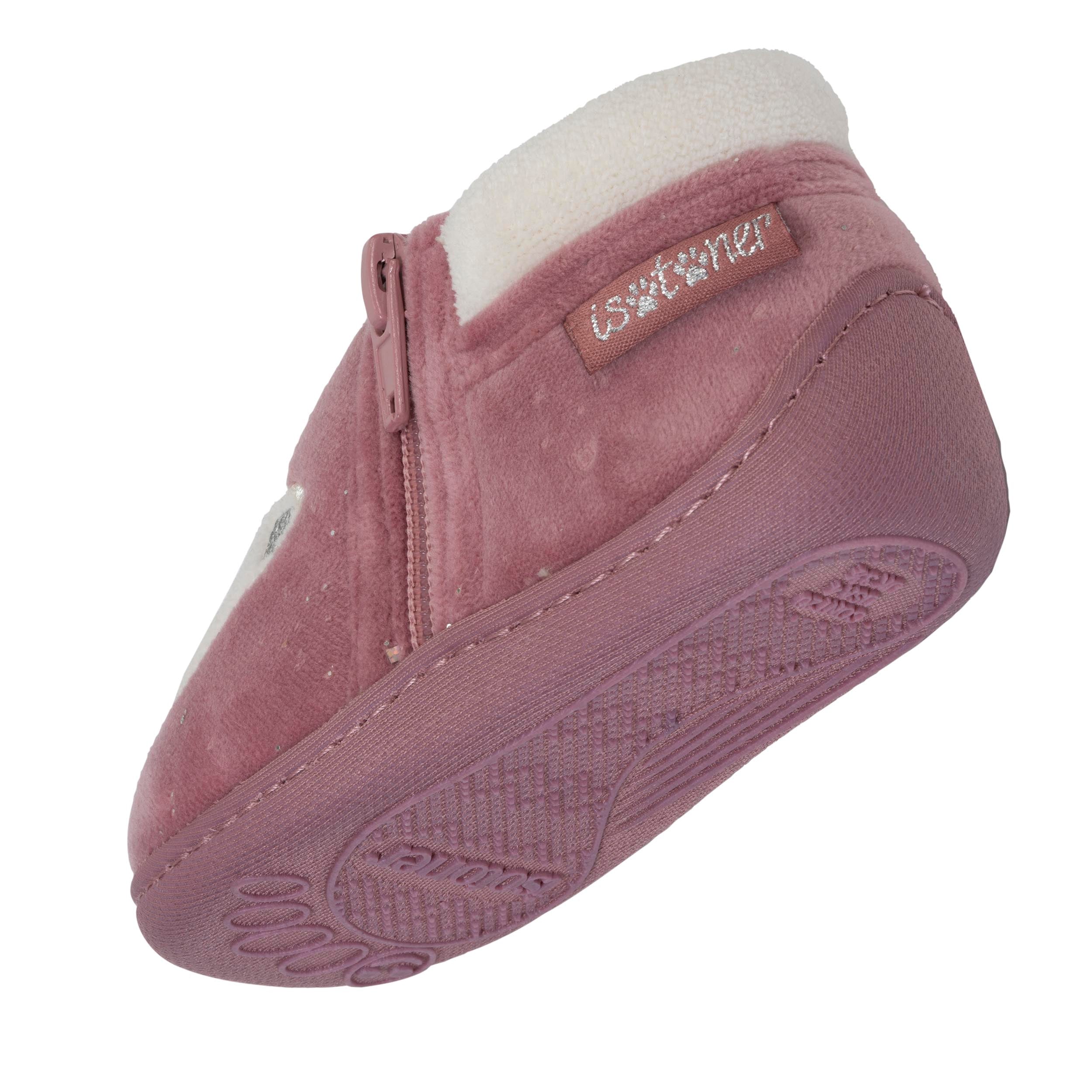 isotoner-chaussons-bottillons-zip-enfant-rose-chat image 5