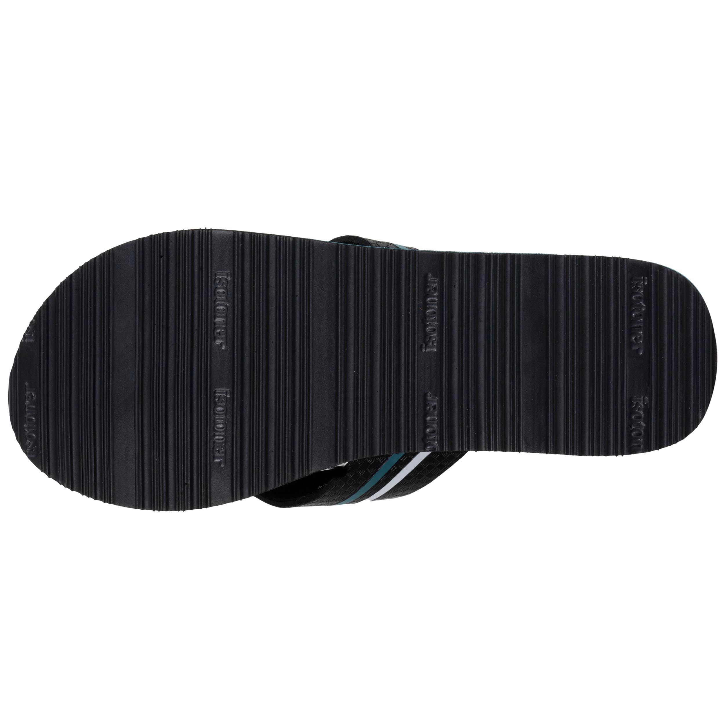 isotoner-tongs-homme-sport-noir-bleu-semelle-ultra-moelleuse image 4