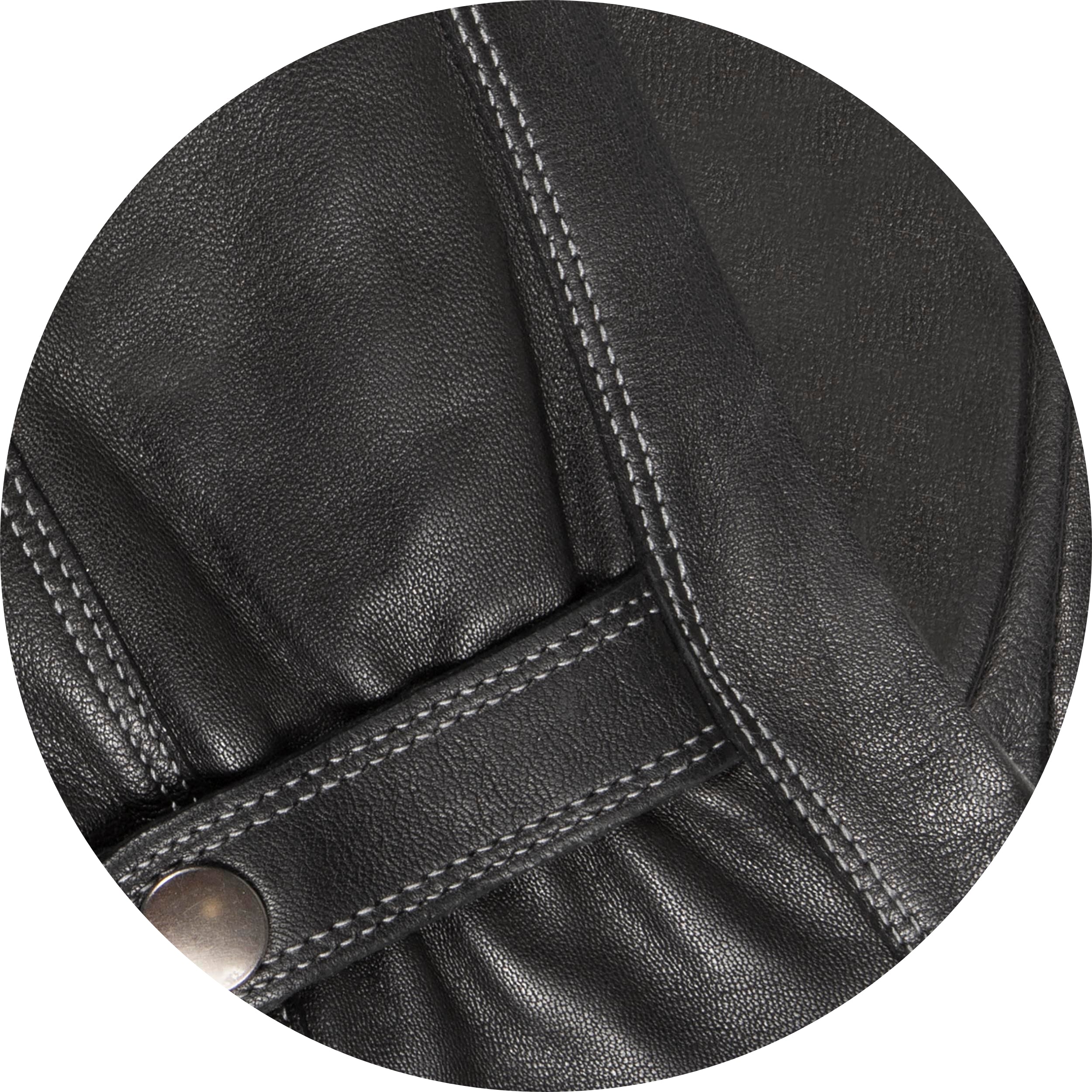 isotoner-gants-homme-cuir-d-agneau-noir-tactiles image 2