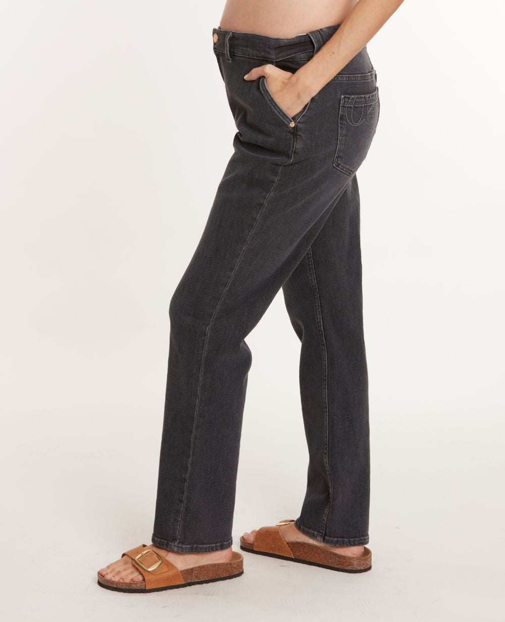 cache-c-ur-jean-de-grossesse-mom-fit-carrie-gris-used image 8