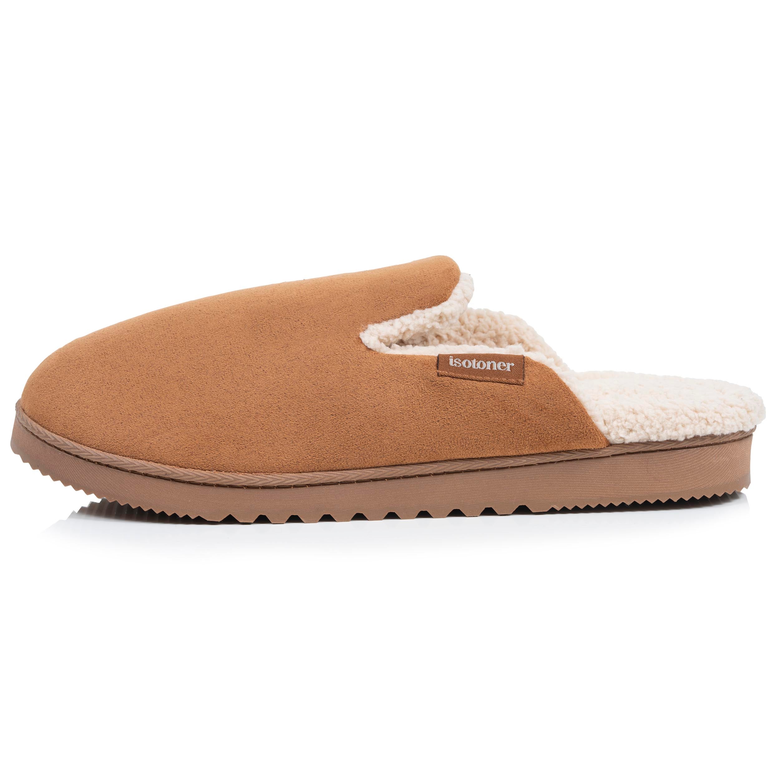 isotoner-chaussons-mules-homme-camel-sherpa image 4