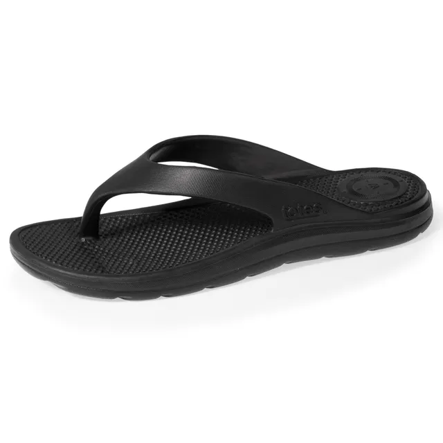 isotoner-tongs-femme-confort-noir-semelle-everywear image 1