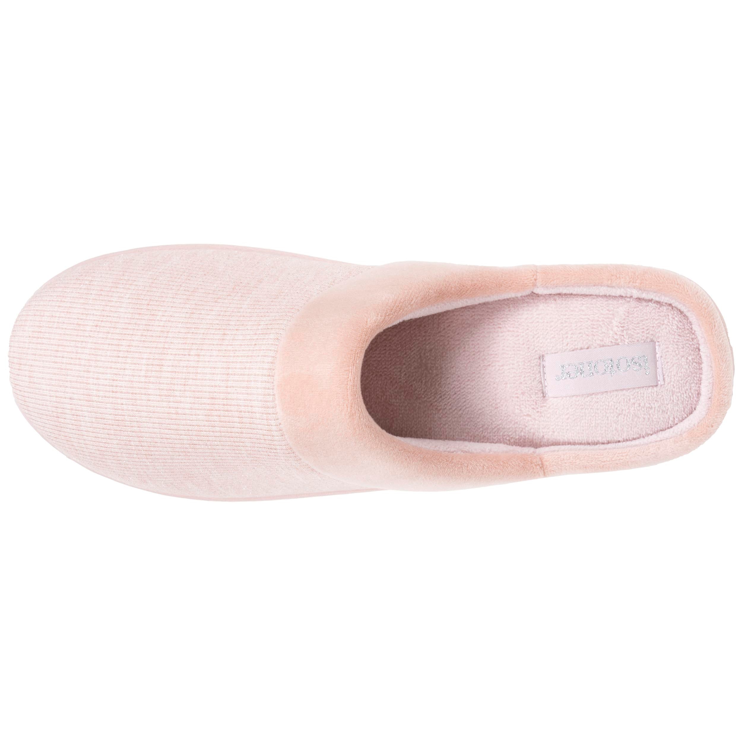 isotoner-chaussons-mules-talon-femme-blush-velours image 3