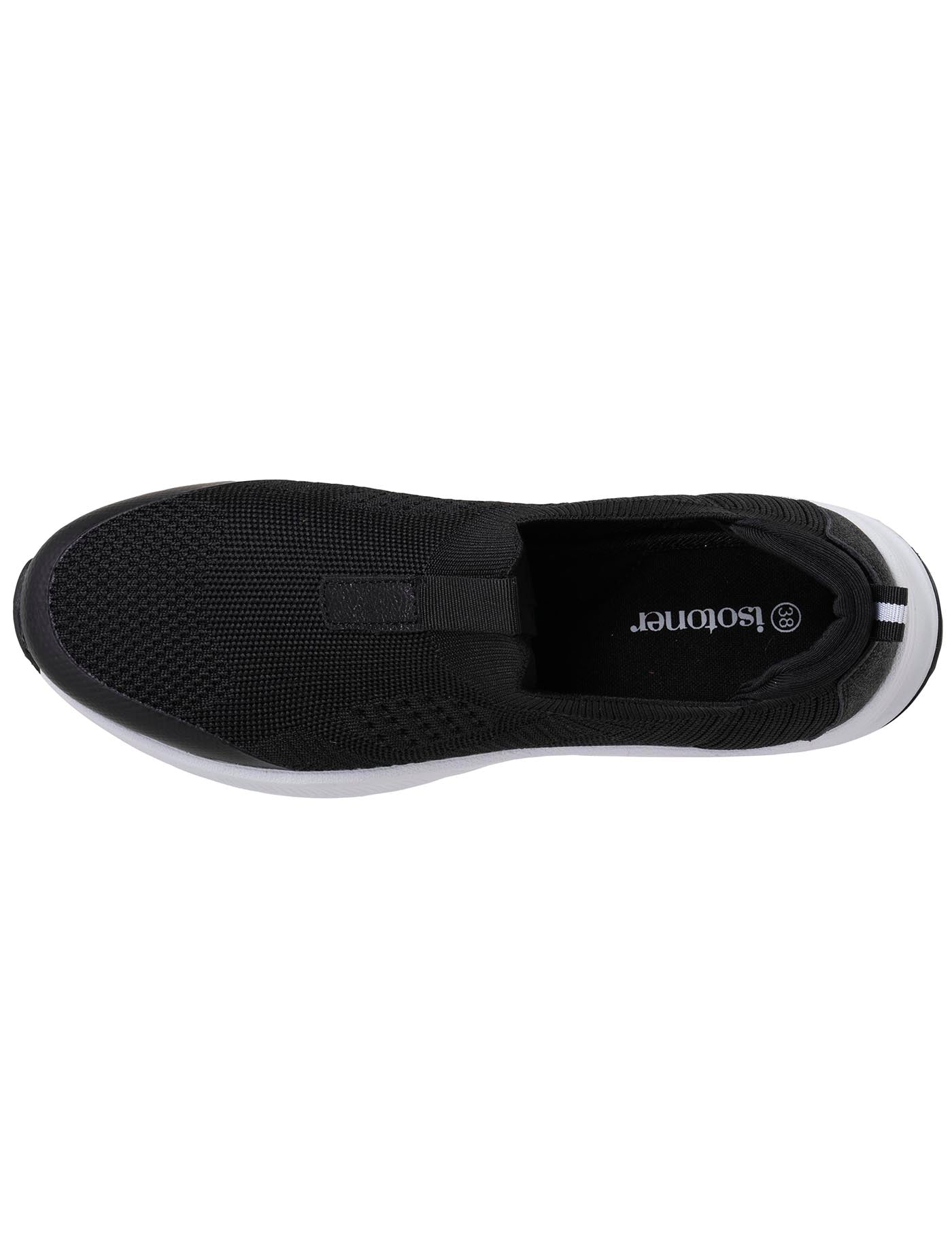 isotoner-baskets-femme-slip-on-sport-noir-lurex image 7
