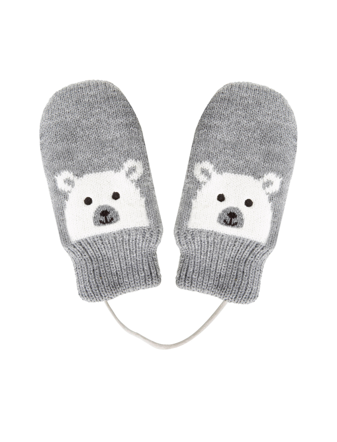 isotoner-moufles-enfant-2-3-ans-motif-ours-gris image 6