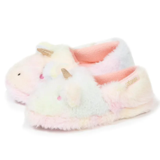 isotoner-chaussons-slippers-fille-licorne-multicolor image 1