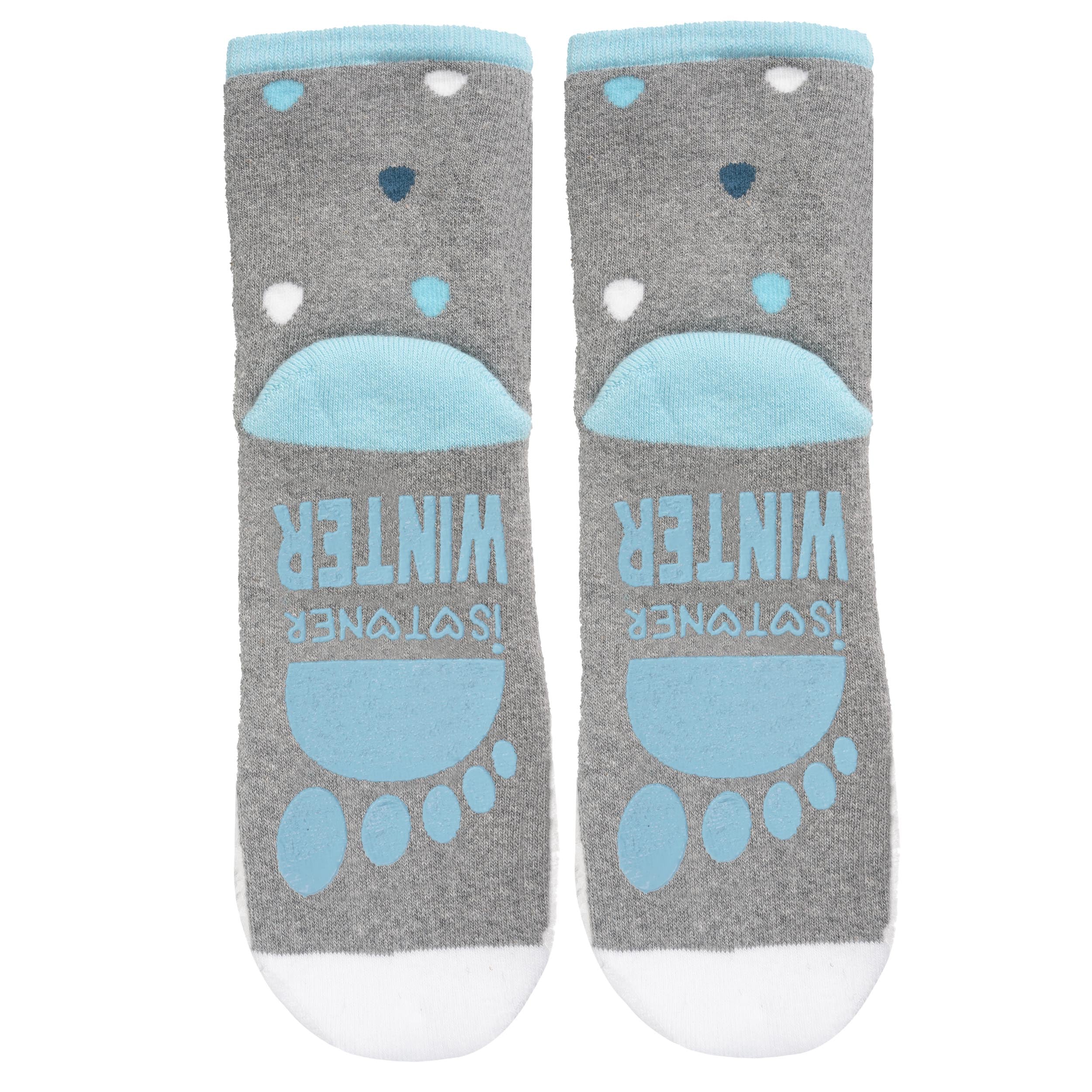 isotoner-chaussettes-antid-rapantes-enfant-gris-5-8-ans-pingouin image 3