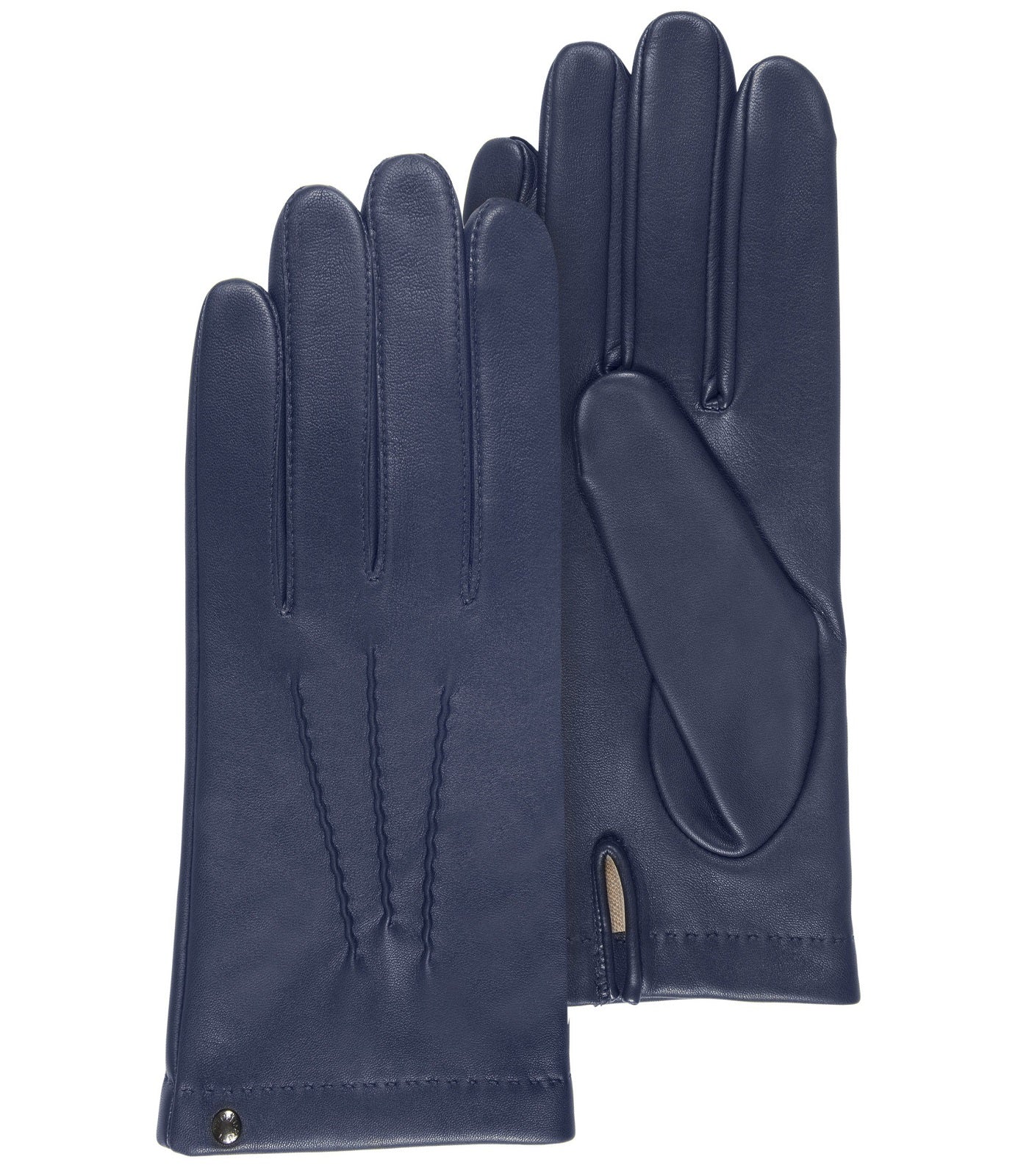 isotoner-gants-homme-cuir-d-agneau-et-soie-marine image 5