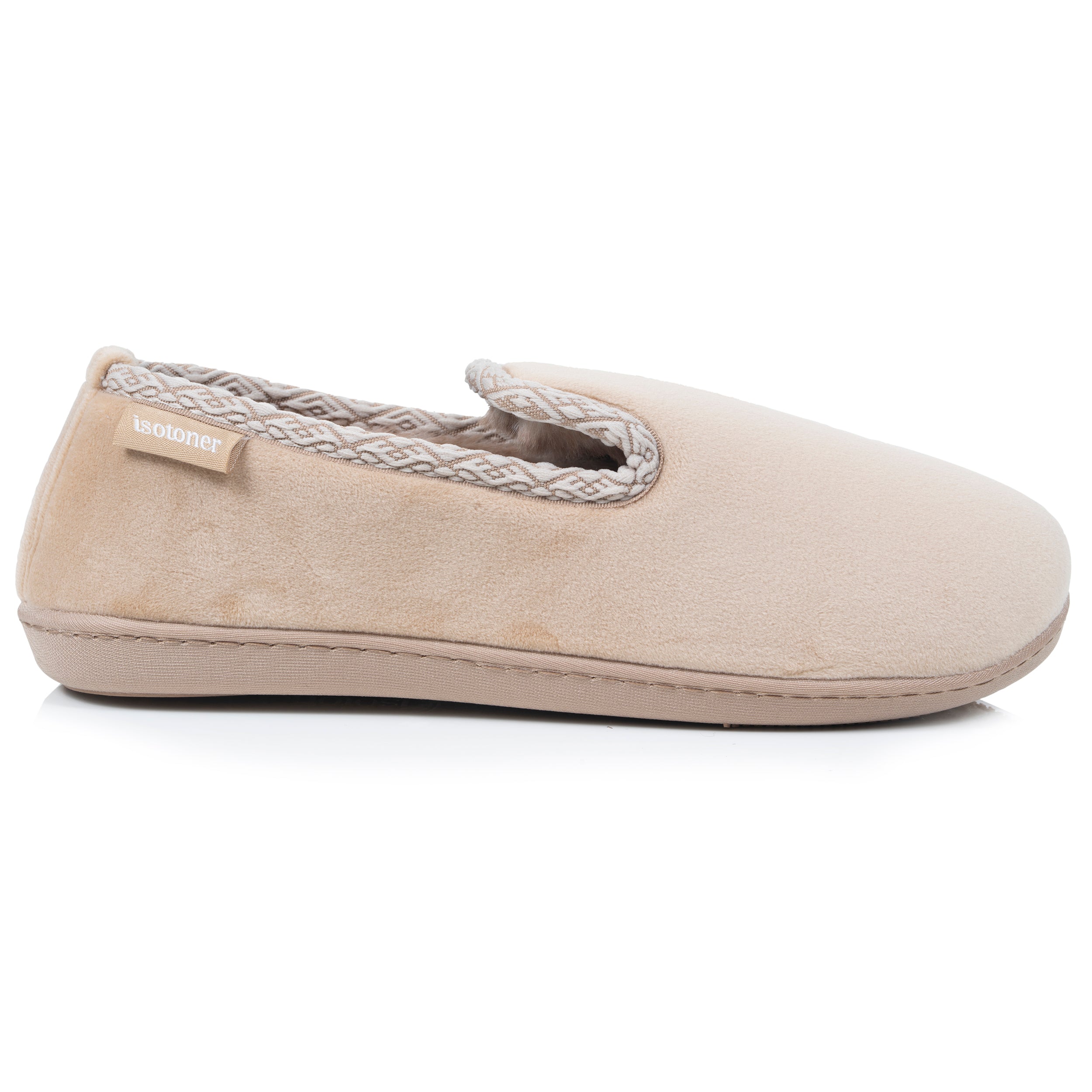 isotoner-chaussons-charentaises-femme-beige-fourr-s image 8