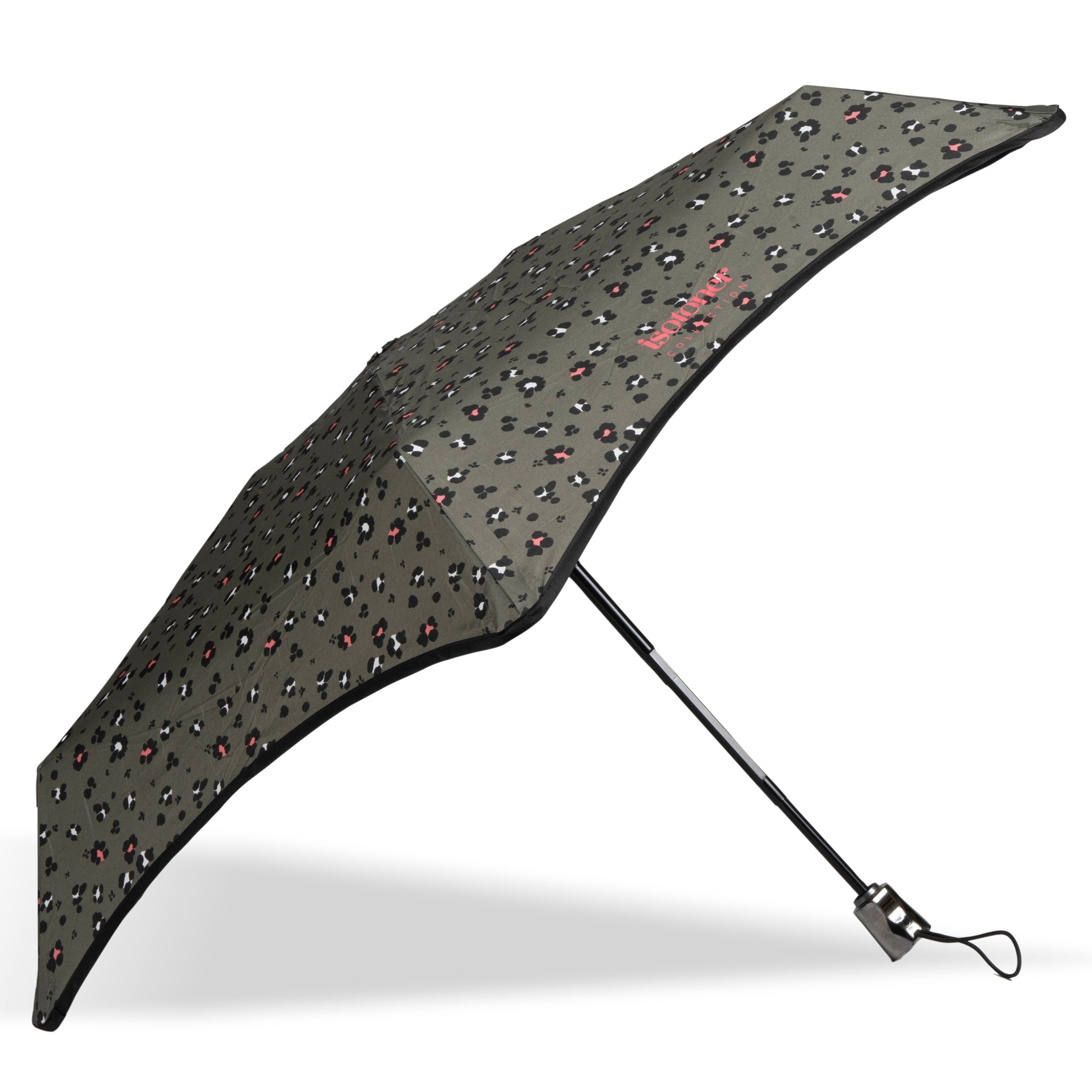 isotoner-parapluie-x-tra-solide-23-cm-l-opard-kaki image 2
