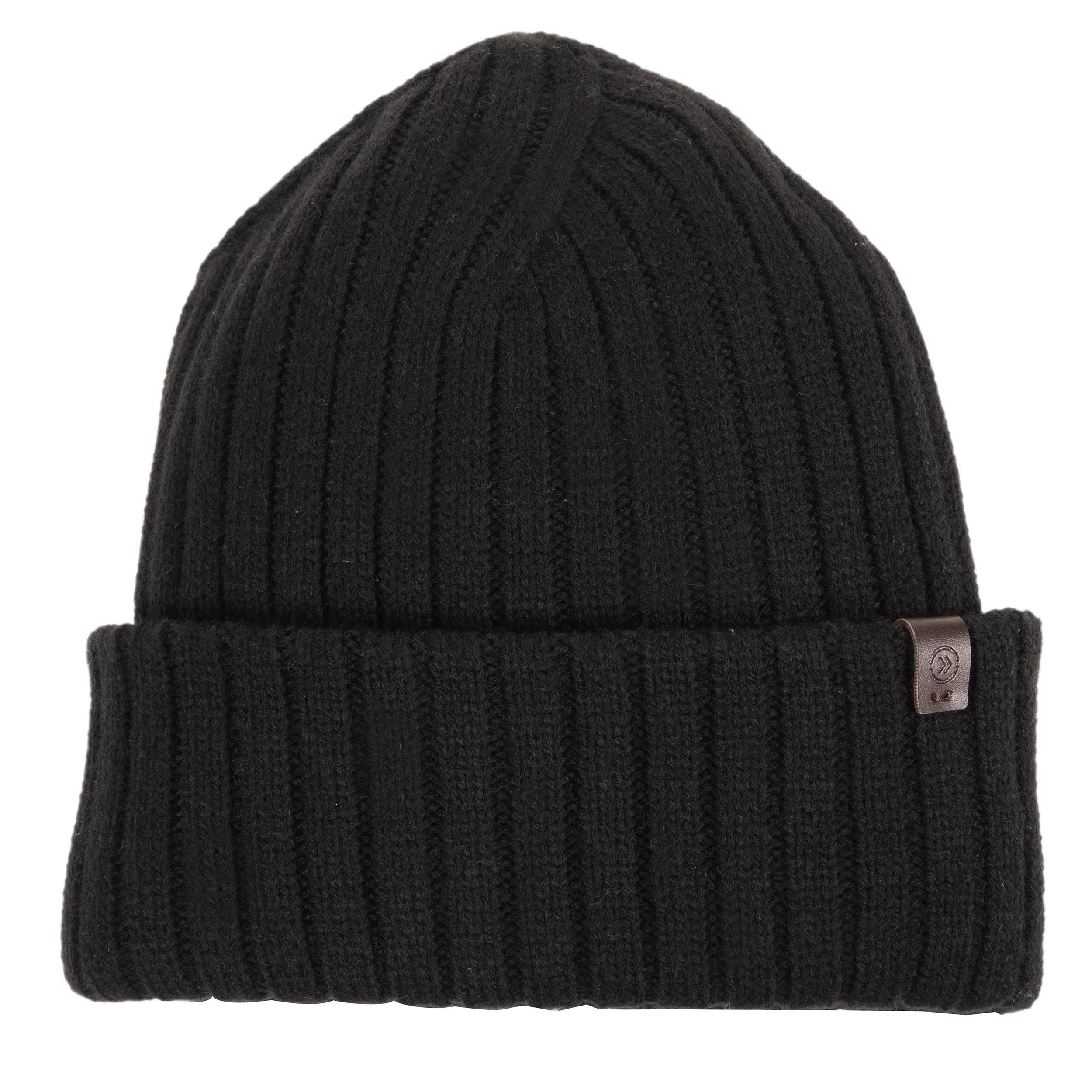 isotoner-bonnet-homme-maille-c-tel-e-noir-doubl-polaire image 3