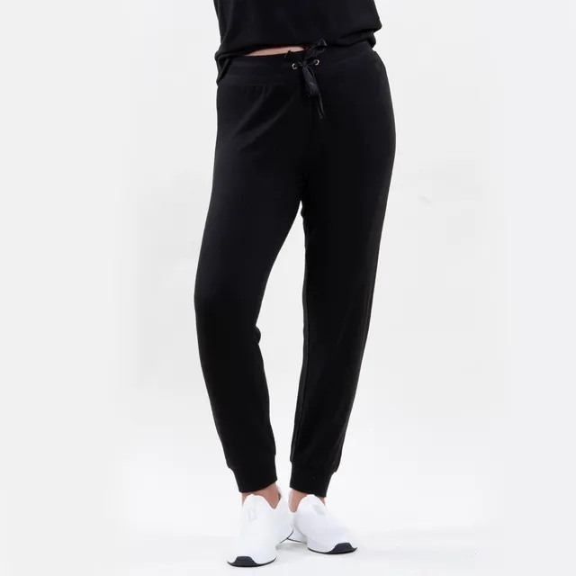 isotoner-pantalon-jogger-femme-noir-viscose-ecovero image 1