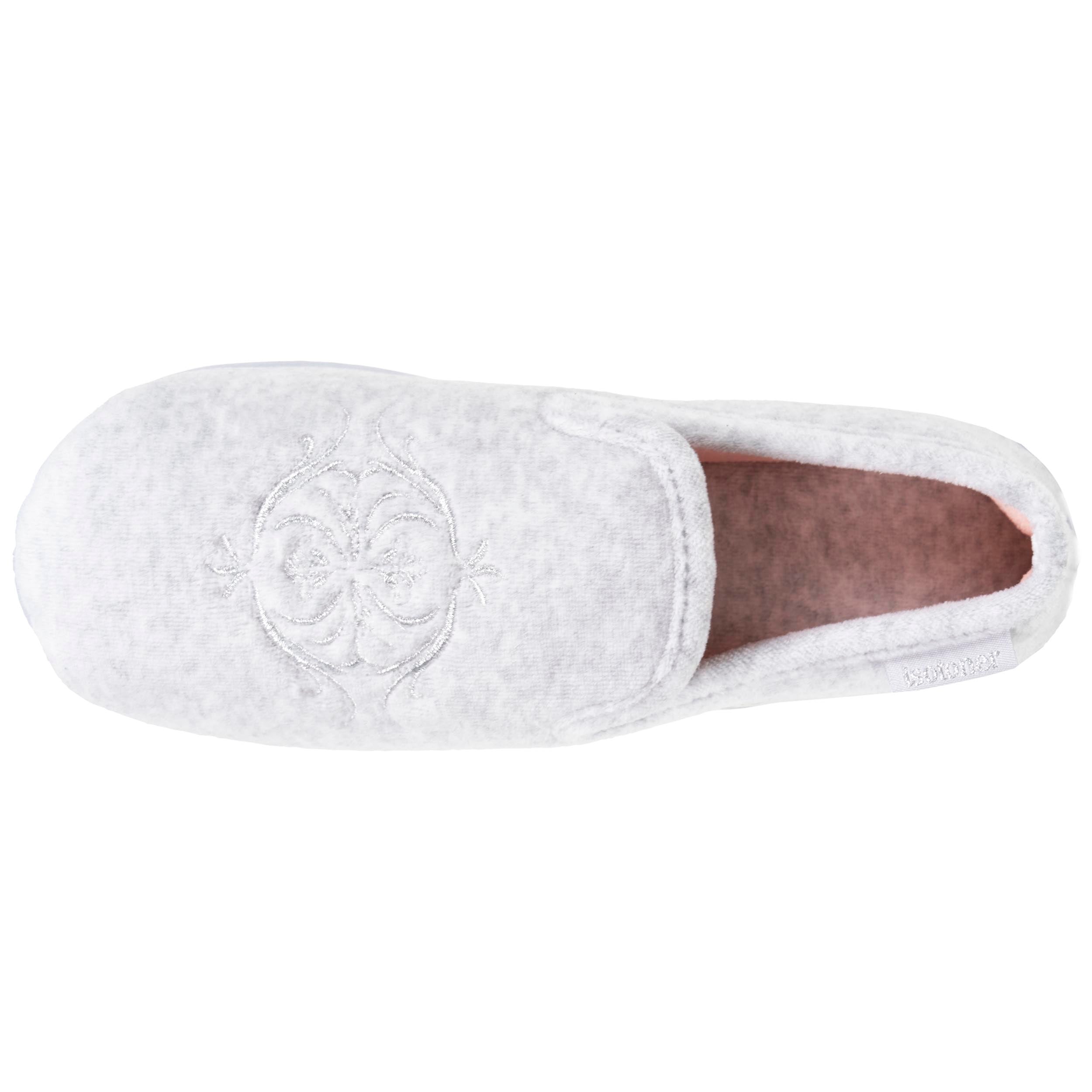 isotoner-chaussons-charentaises-femme-gris-chin-m-moire-de-forme image 3