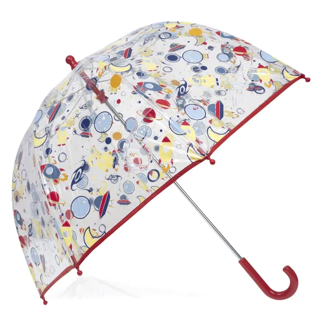 isotoner-parapluie-enfant-cloche-transparent-cosmonaute-70-cm image 1