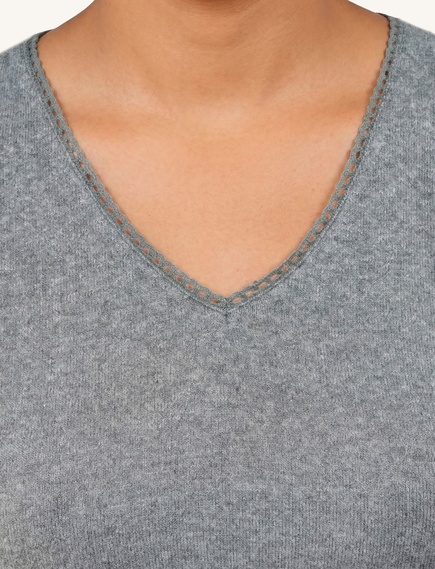 isotoner-t-shirt-manches-courtes-femme-gris-chin image 7