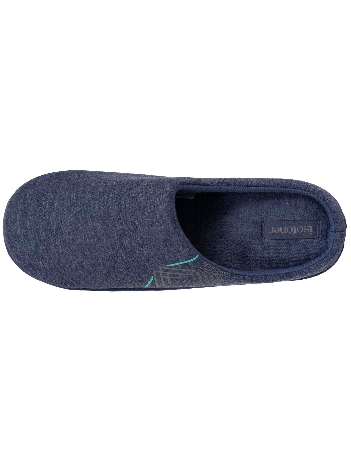 isotoner-chaussons-mules-homme-marine-chin-diamant image 7