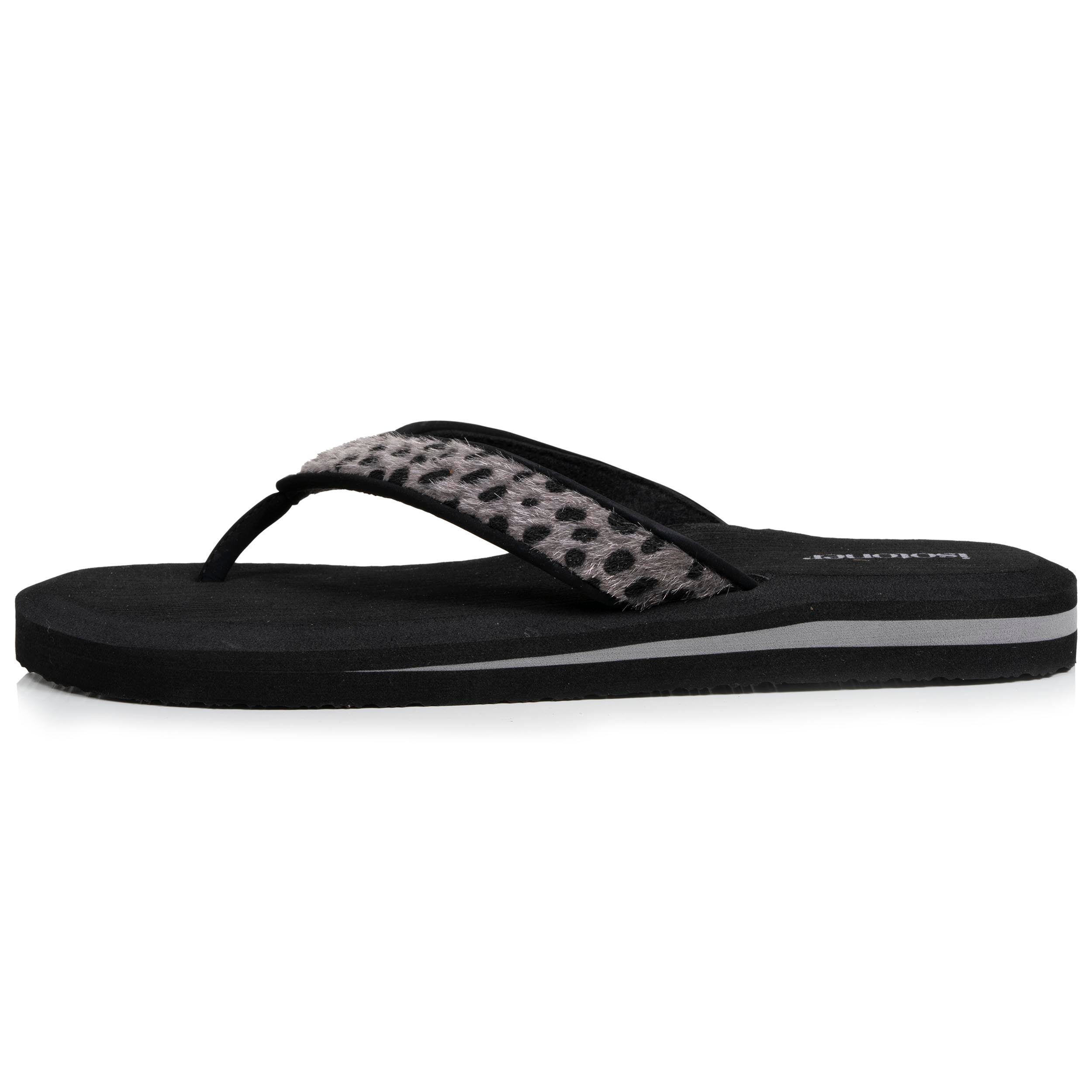 isotoner-tongs-femme-yoga-jungle-l-opard-noir image 3