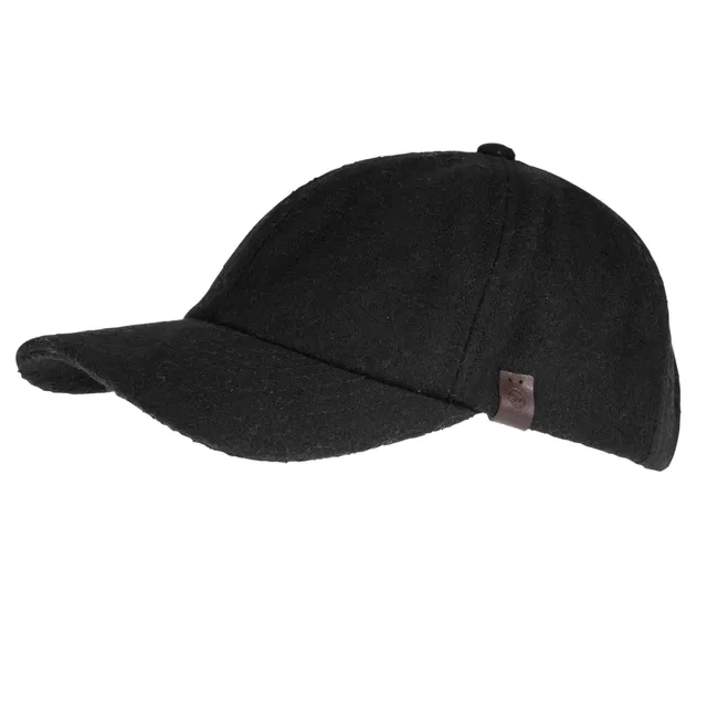 isotoner-casquette-homme-laine-m-lang-e-noir-patch-cuir image 1