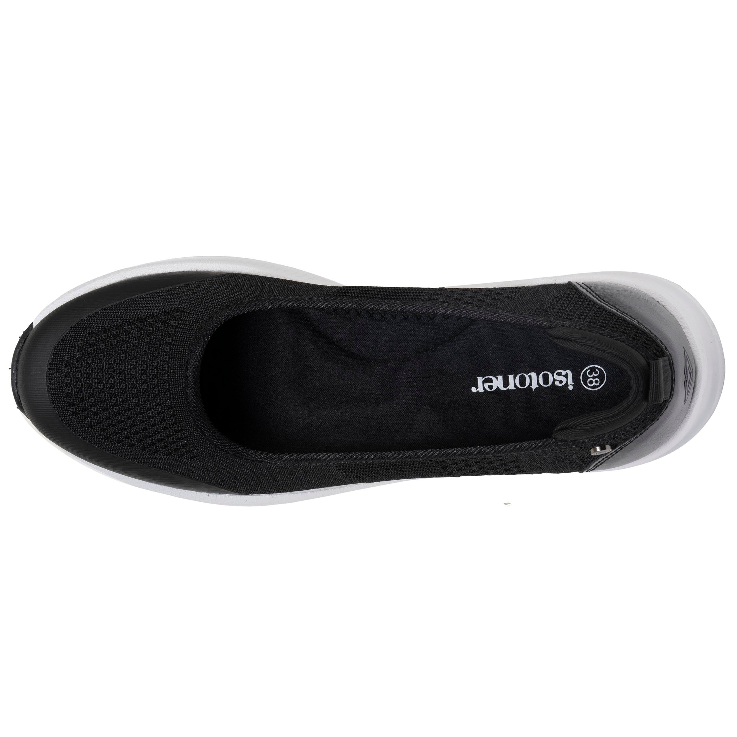 isotoner-ballerines-femme-confort-semelle-sport-noir image 2