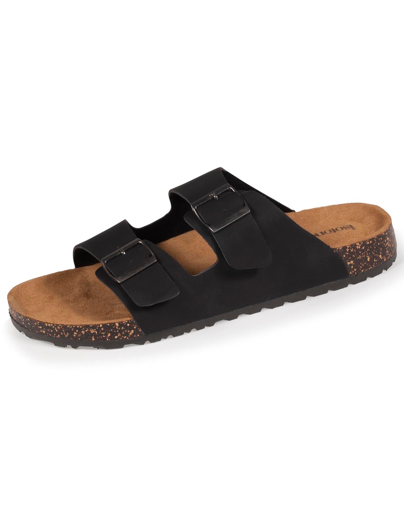 isotoner-mules-sandales-homme-double-bride-noir-everywear image 6