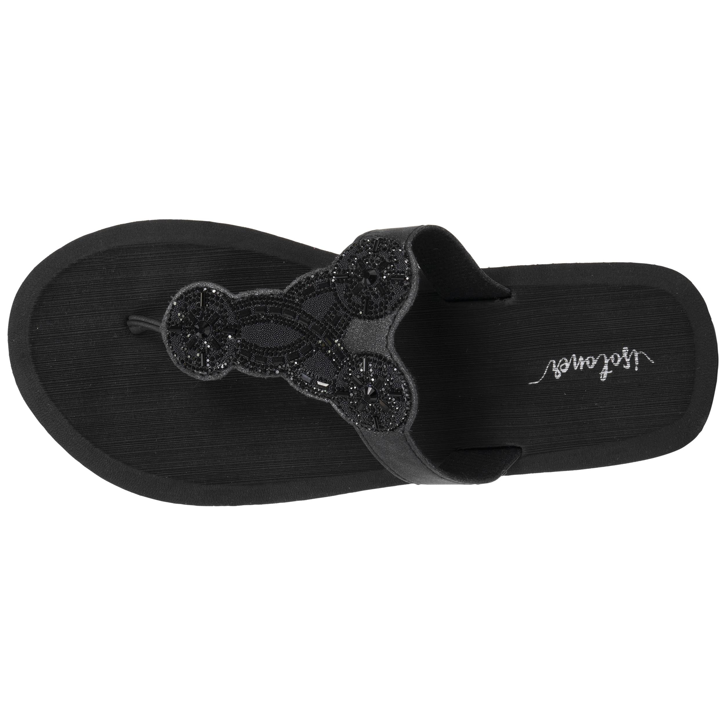 isotoner-tongs-femme-yoga-sophistiqu-e-noir image 3