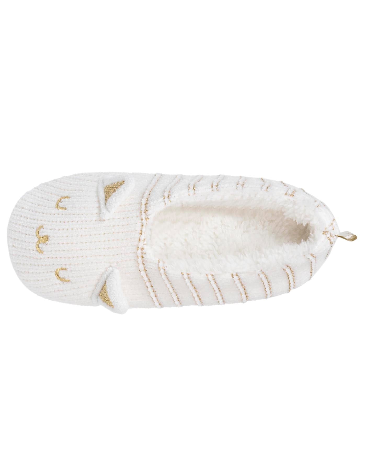 isotoner-chaussettes-chaussons-fourr-es-femme-ivoire-chat image 7
