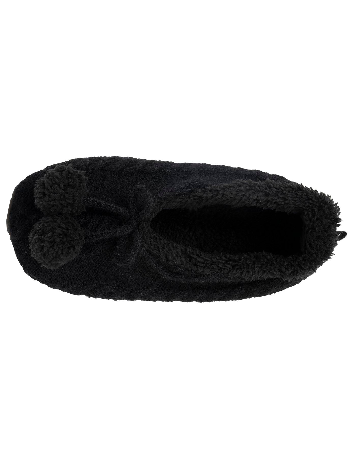 isotoner-chaussettes-chaussons-fourr-es-femme-noir-sherpa image 7