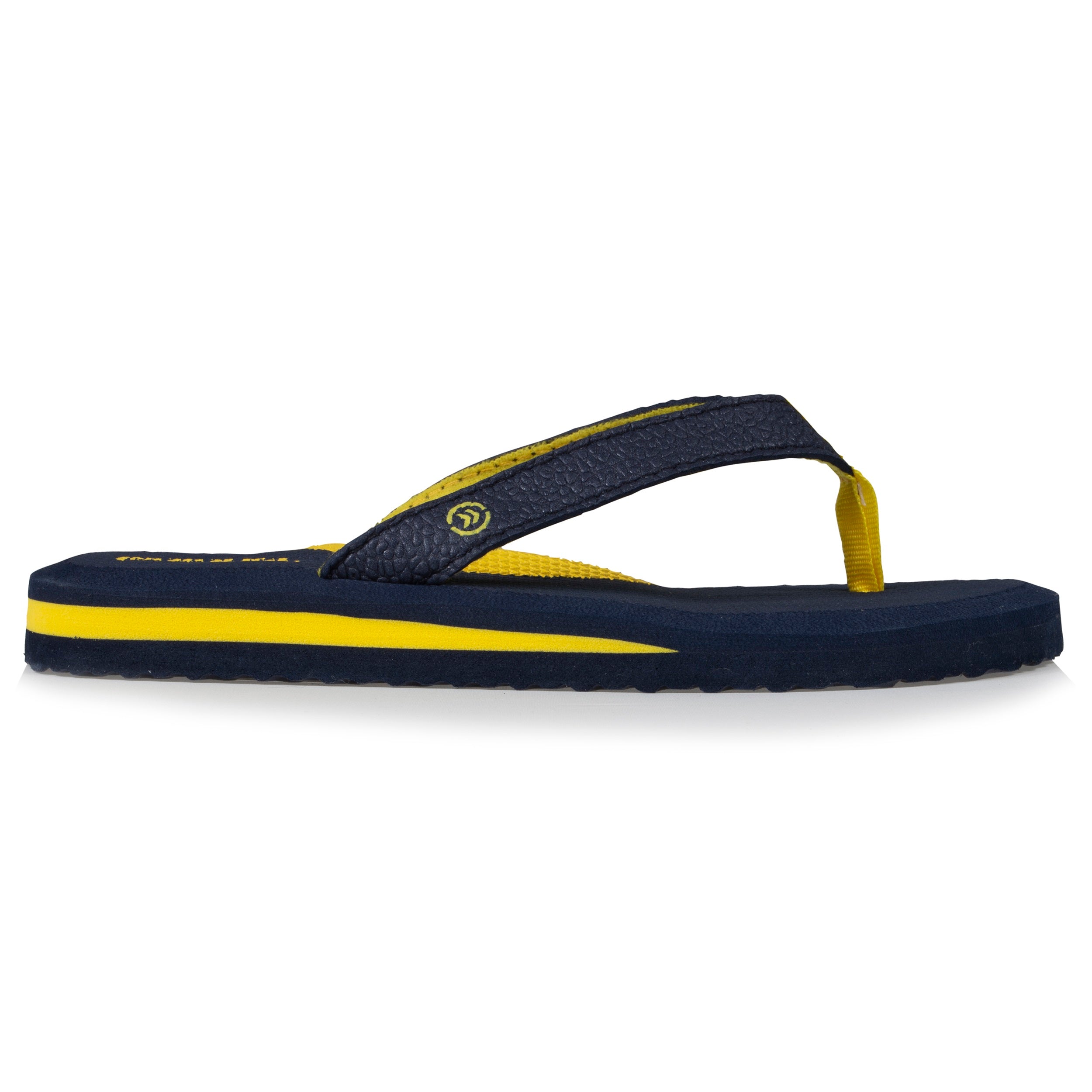isotoner-tongs-enfant-confort-marine-jaune-yoga image 7