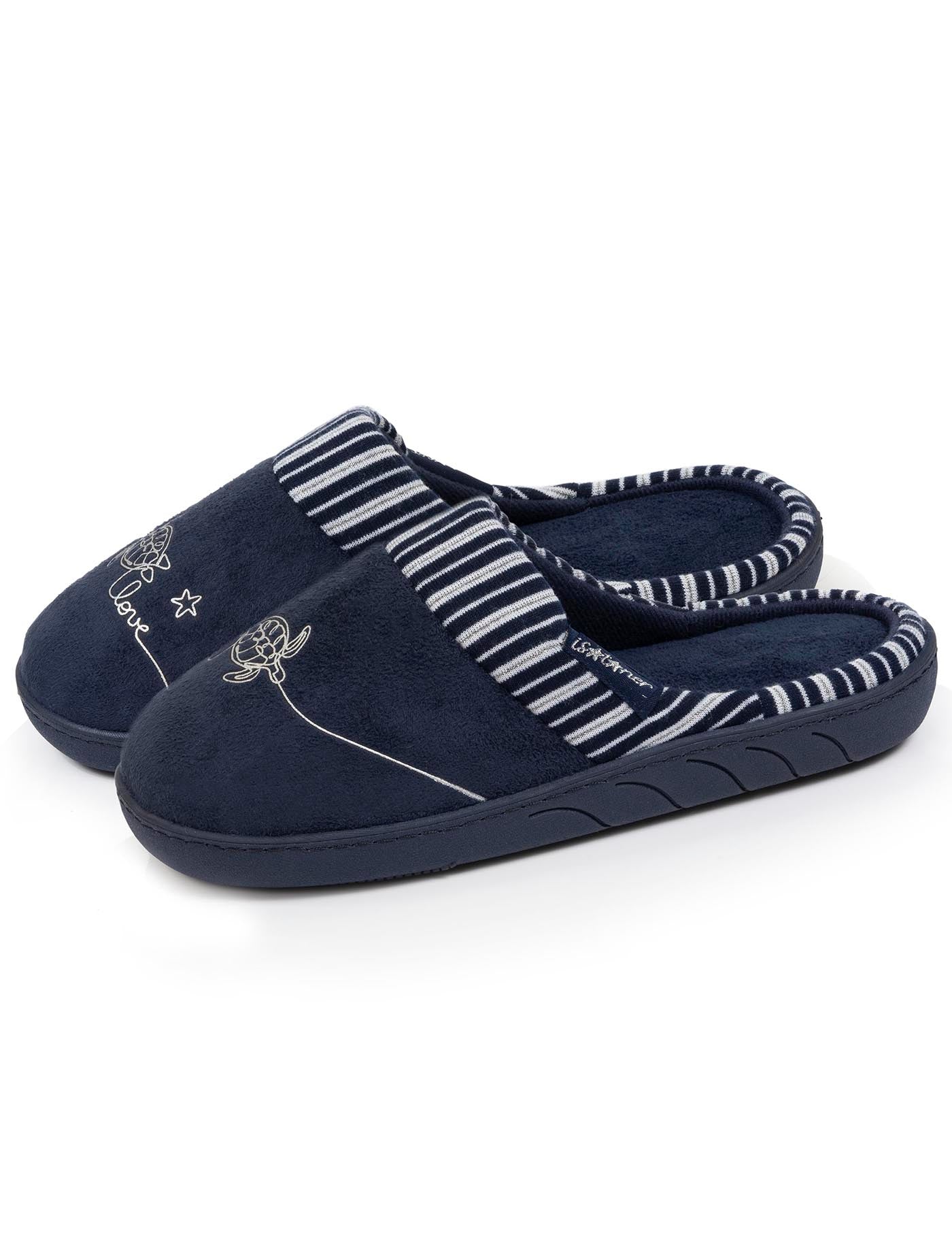 isotoner-chaussons-mules-junior-marine-tortue image 6