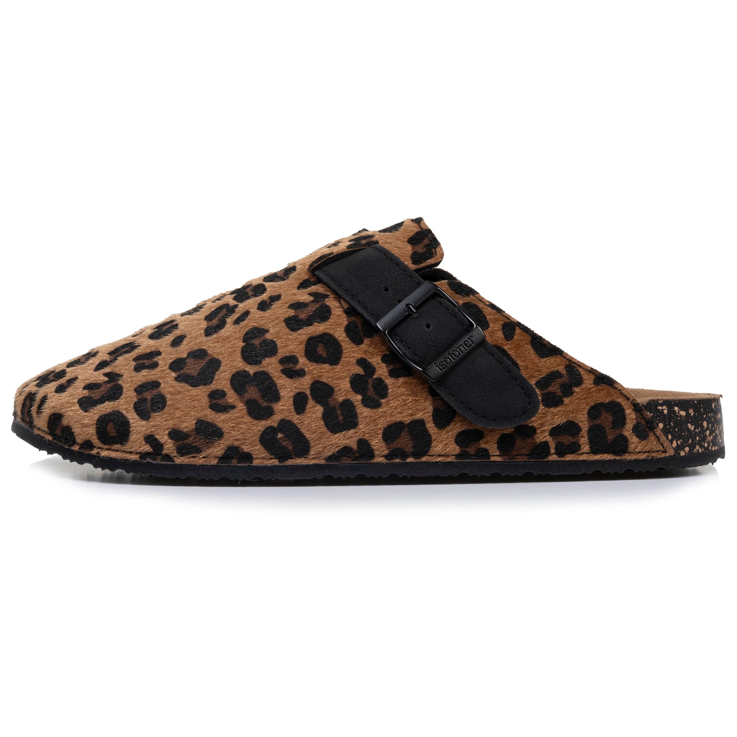 isotoner-mules-sabots-femme-l-opard-noir-confort-xtra-flex image 4