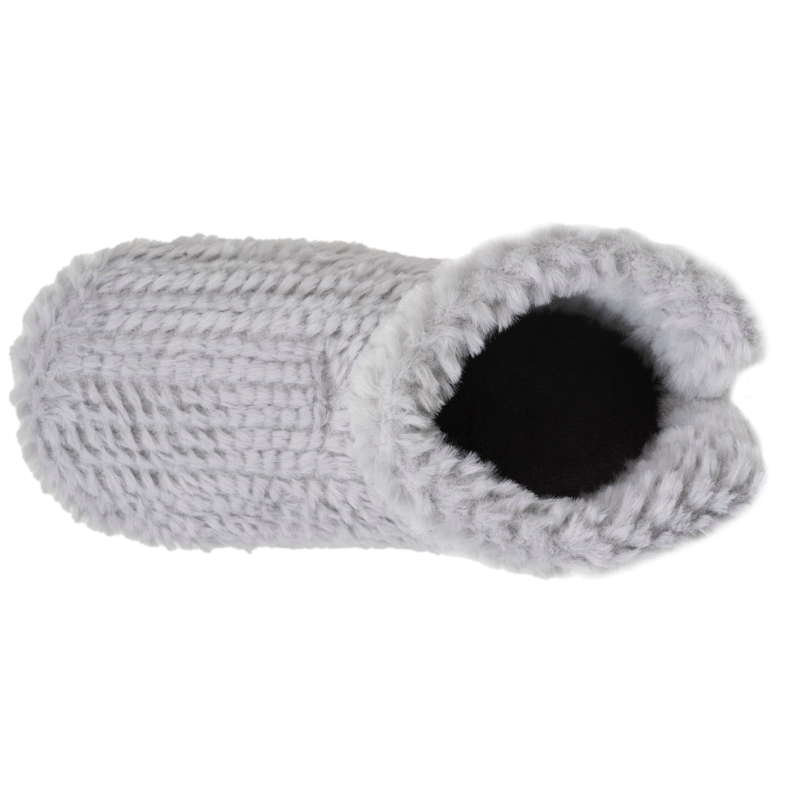isotoner-chaussons-bottillons-femme-gris-textur image 2