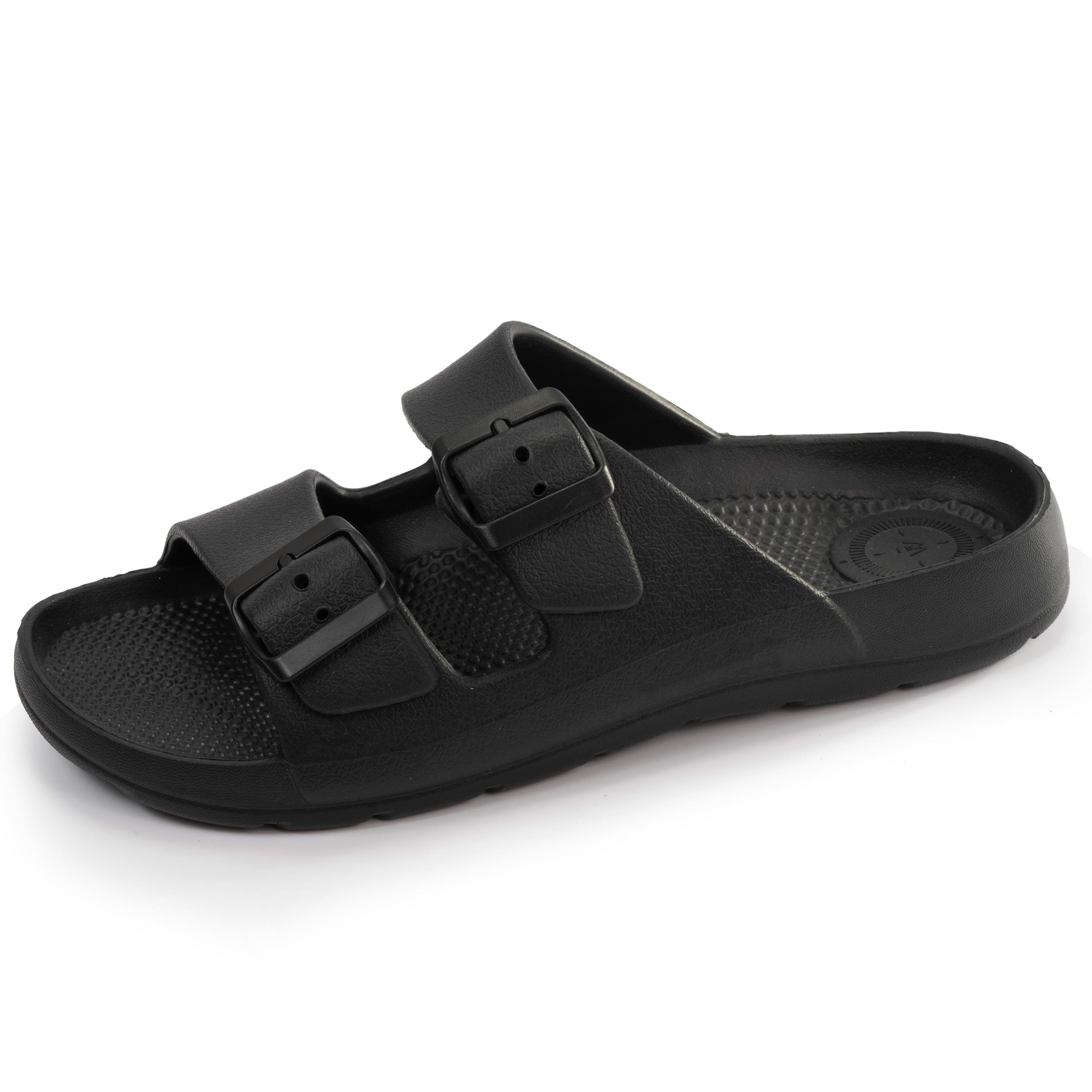 isotoner-mules-claquettes-femme-ajustable-noir-everywear image 1