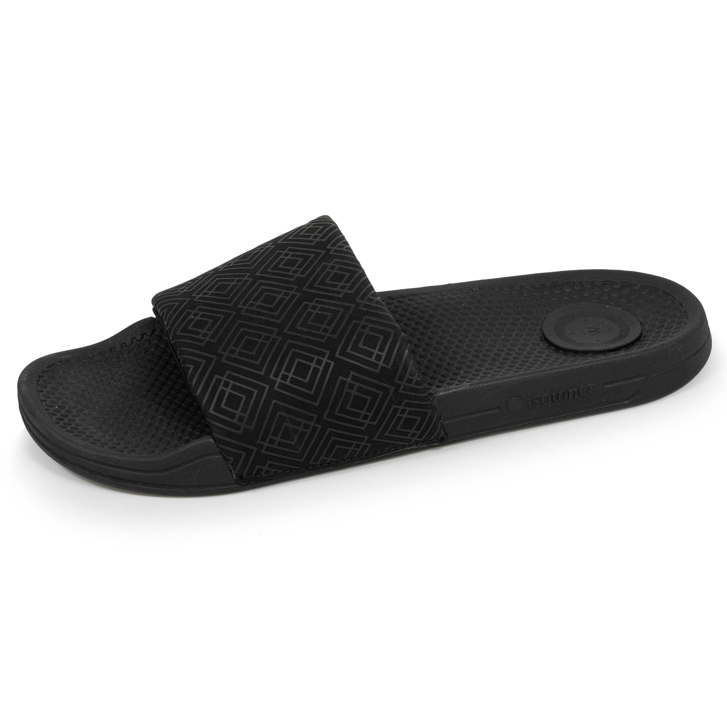 isotoner-mules-claquettes-homme-everywear-noir-logo image 1