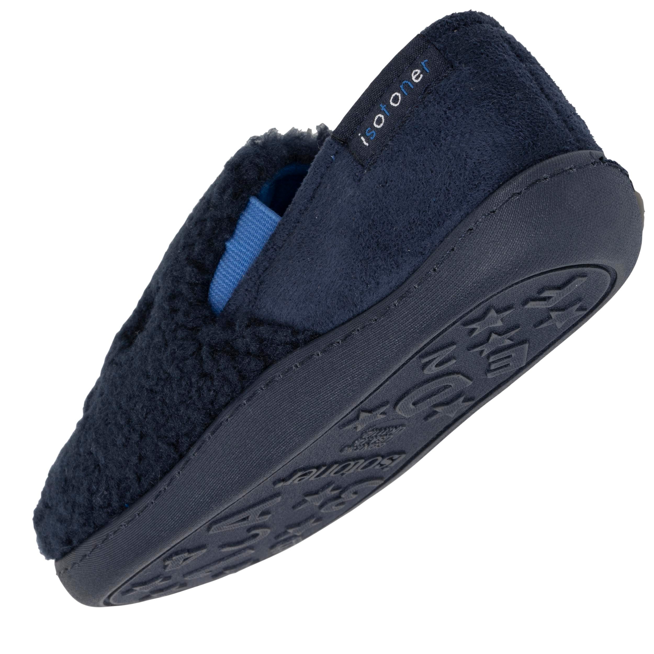 isotoner-chaussons-mocassins-enfant-marine-monstre-sherpa-antid-rapant image 5