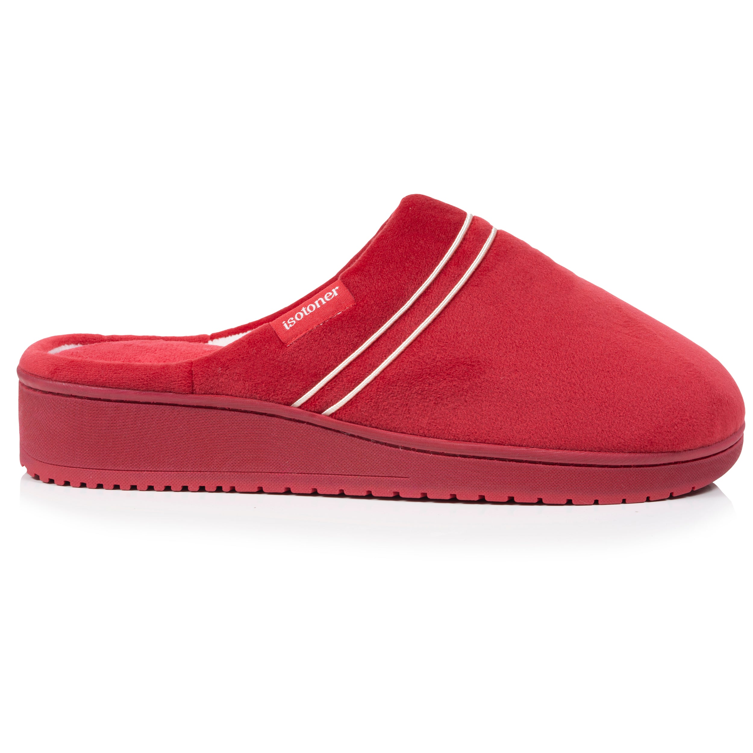 isotoner-chaussons-mules-talon-femme-rouge-3-7-cm image 8